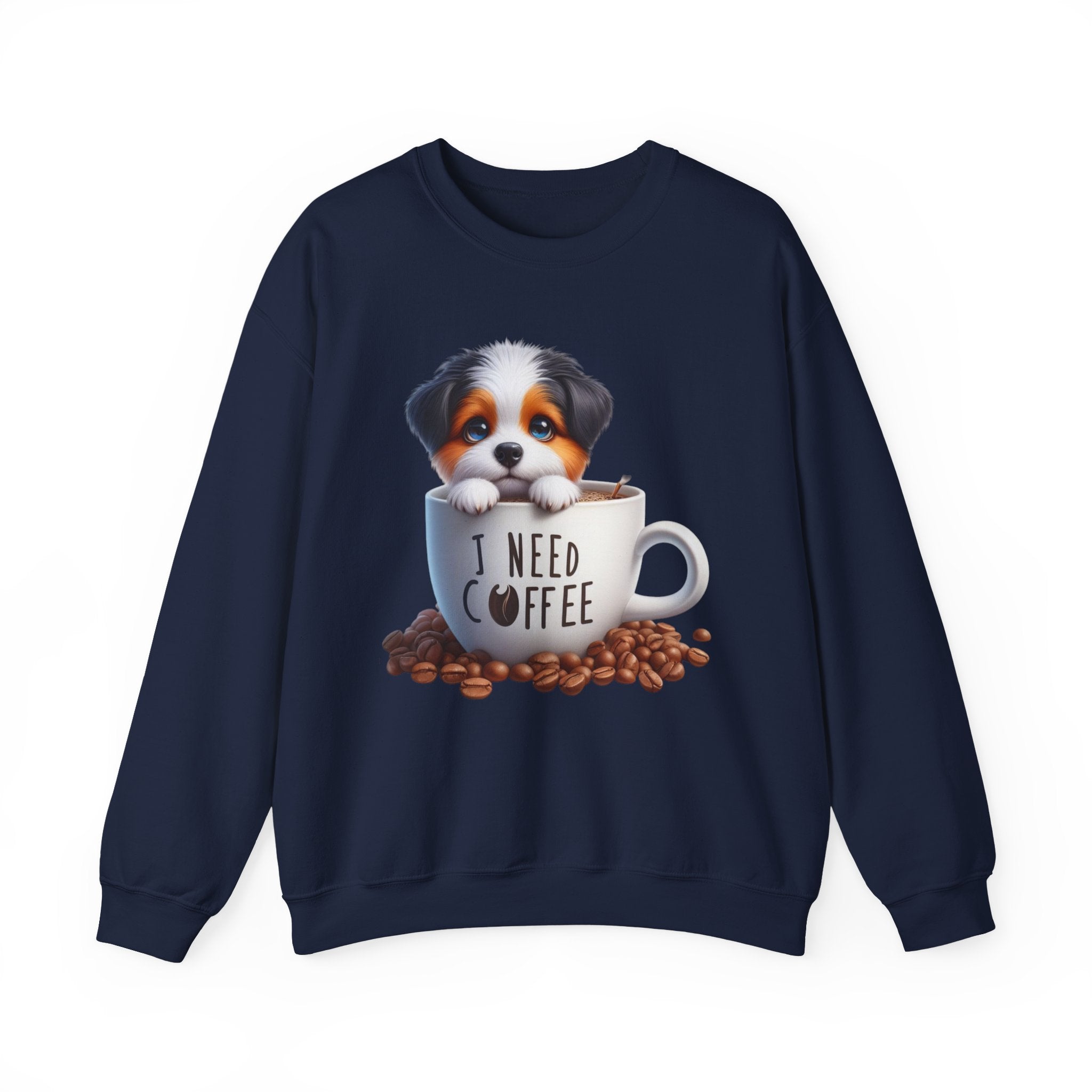23 Sweatshirt - Cute Puppy Coffee Lover T-Shirt – I Need Coffee Dog Design