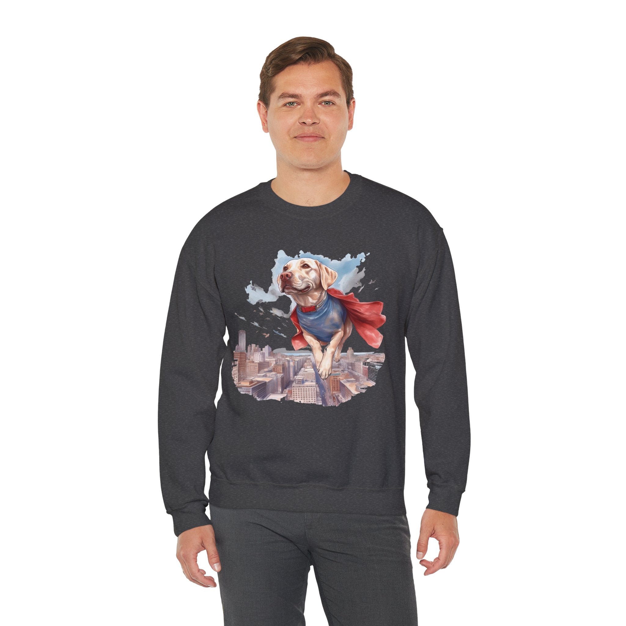 14 Sweatshirt - Superhero Yellow Labrador City Guardian Sweatshirt