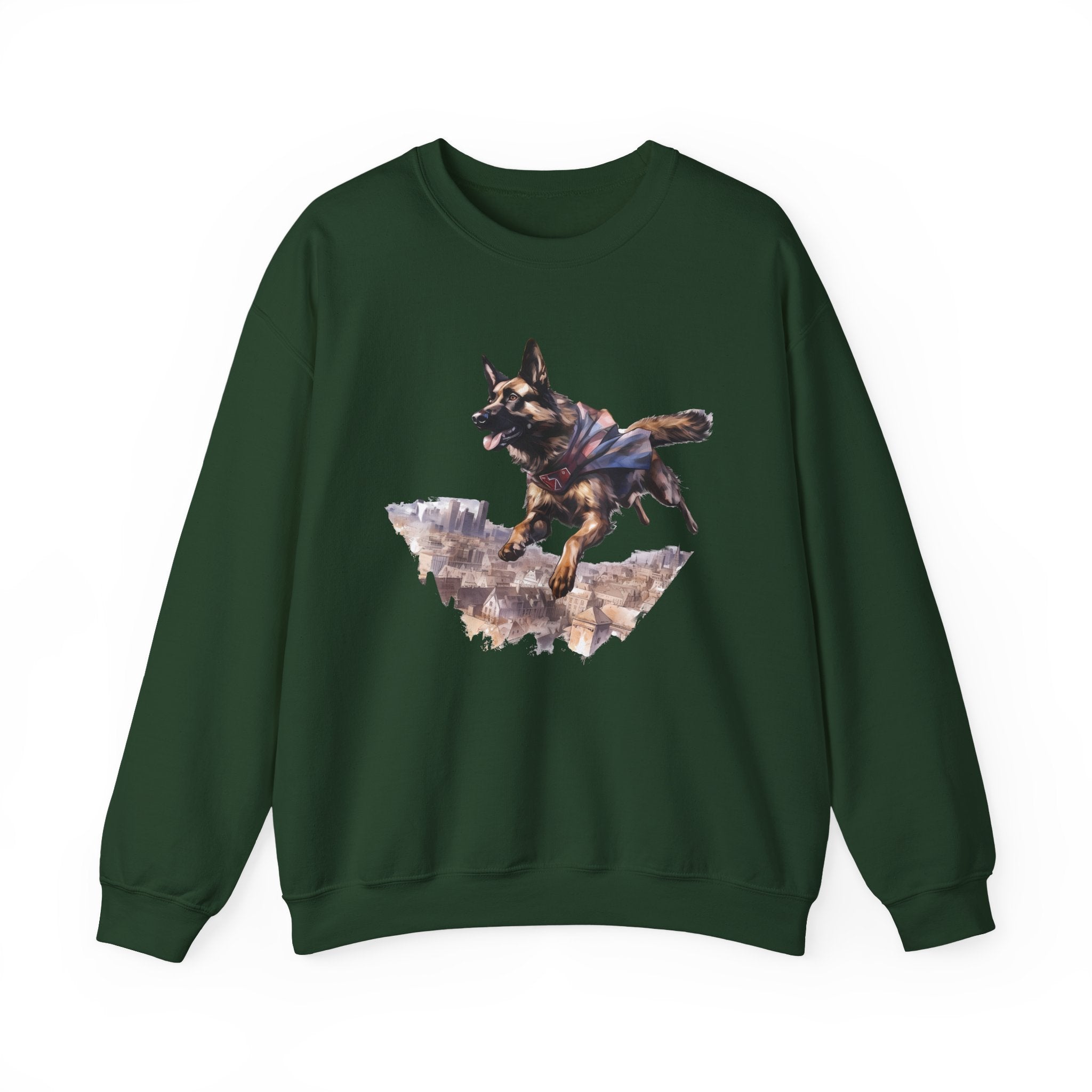 43 Sweatshirt - German Shepherd Hero Sweatshirt | Super Dog Crewneck | Working Dog Apparel | K9 Lover Gift | Wildsyde Apparel