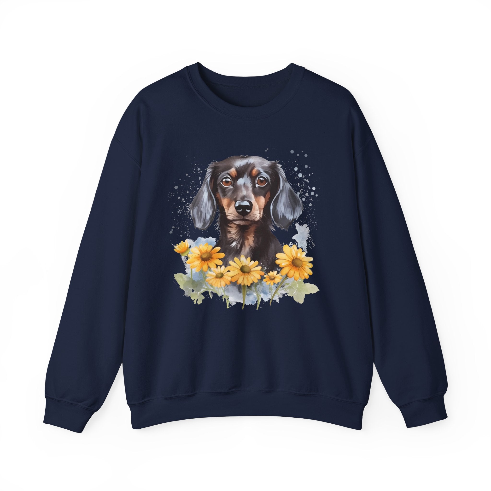 38 Sweatshirt - Dachshund Floral Sweatshirt | Wiener Dog Crewneck | Doxie Graphic Sweatshirt | Cute Dog Lover Gift | Wildsyde Apparel