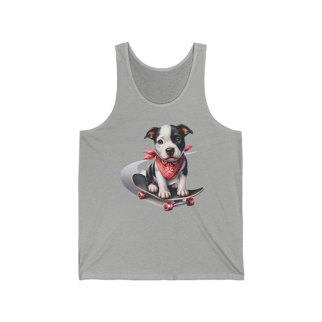 28 Tank - Skateboarding Puppy | Cute Dog Skater Tank Top