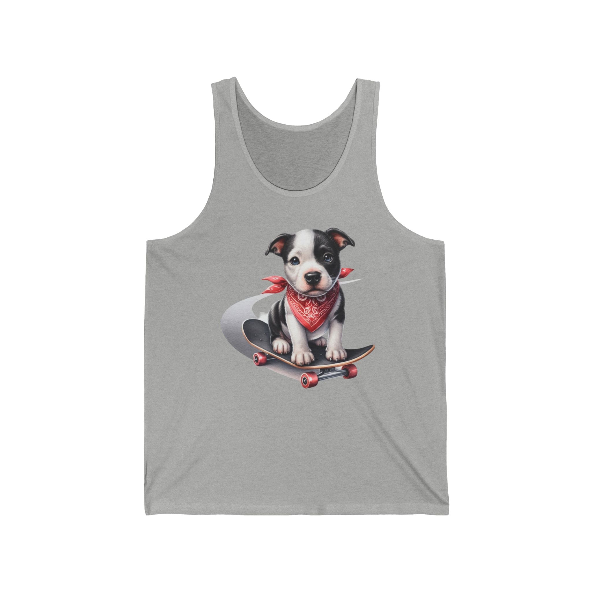 28 Tank - Skateboarding Puppy | Cute Dog Skater Tank Top