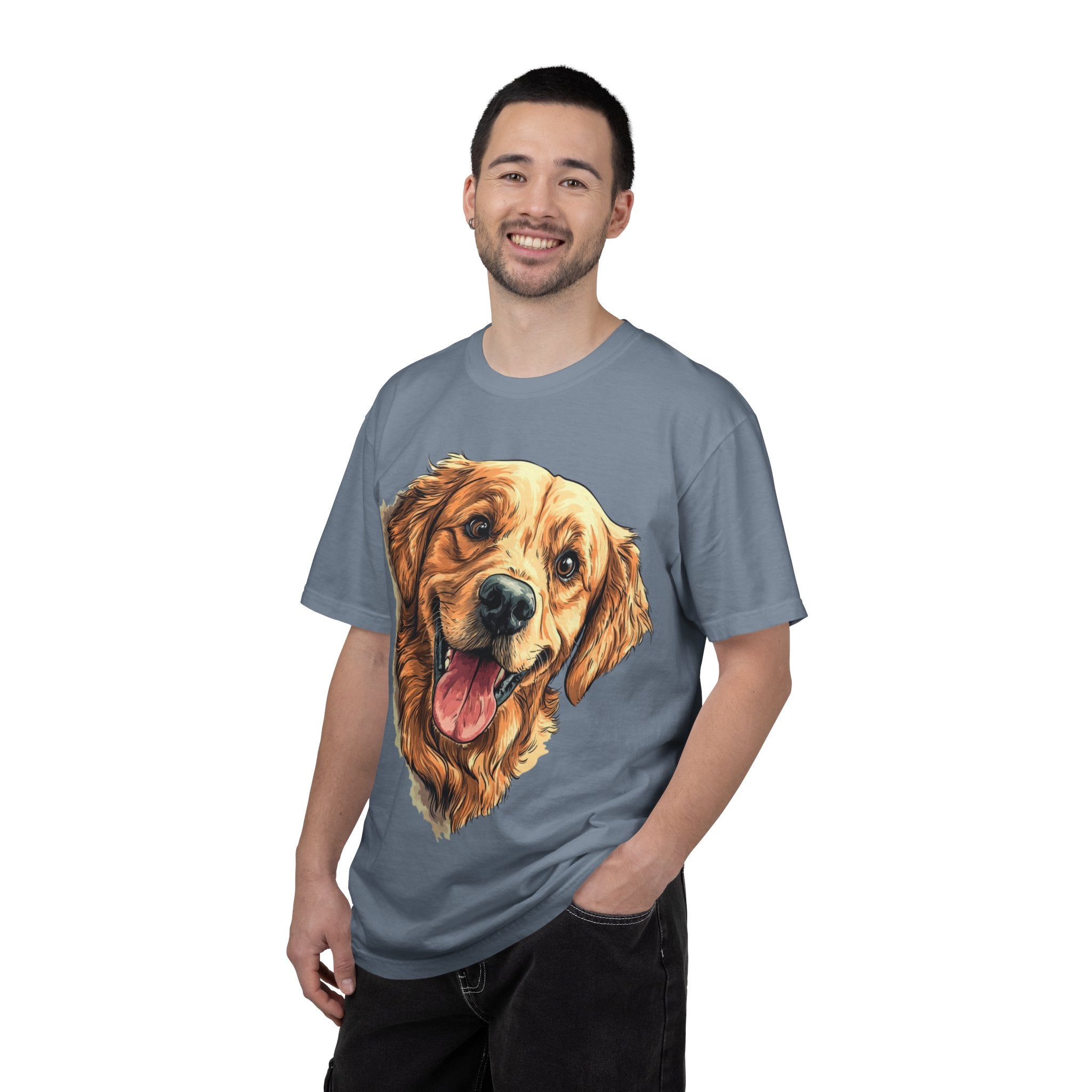 Golden Joy Retriever Portrait Tee – Unisex Dog Lover Graphic T-Shirt
