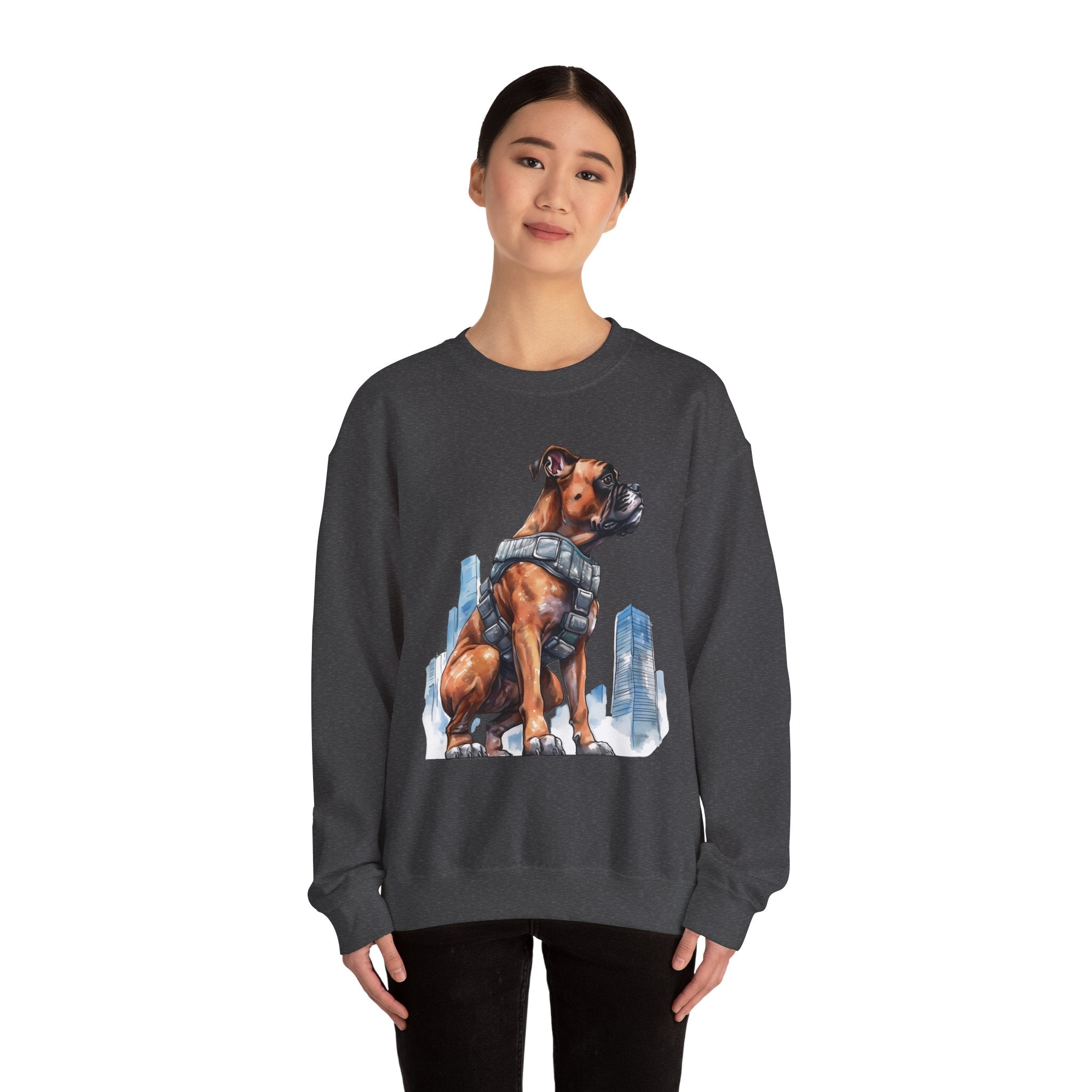 11 Sweatshirt - Hero Boxer Dog City Guardian Sweatshirt