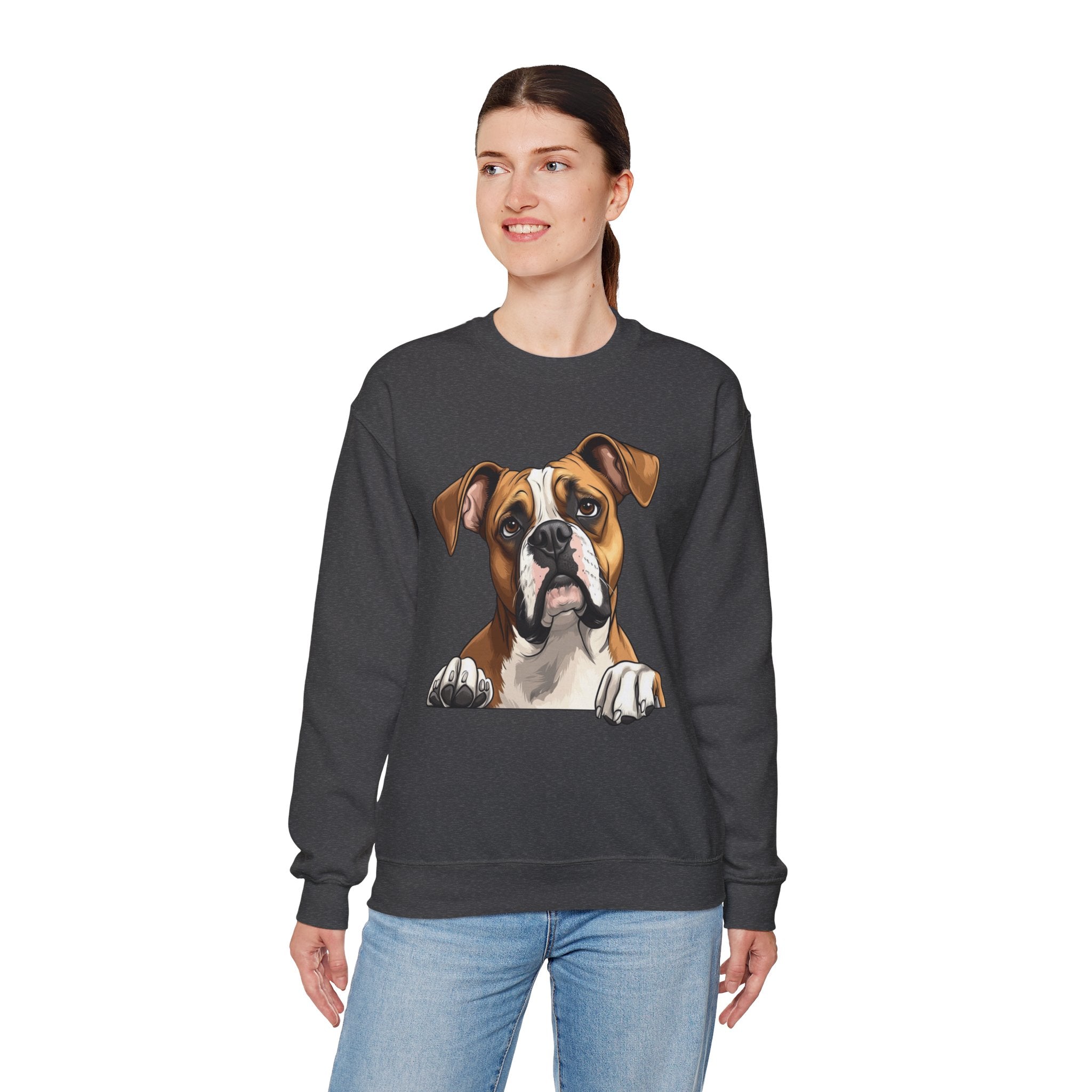 32 Sweatshirt - Boxer Dog Sweatshirt | Funny Dog Lover Crewneck | Boxer Graphic Sweatshirt | Cute Pet Lover Gift | Wildsyde Apparel