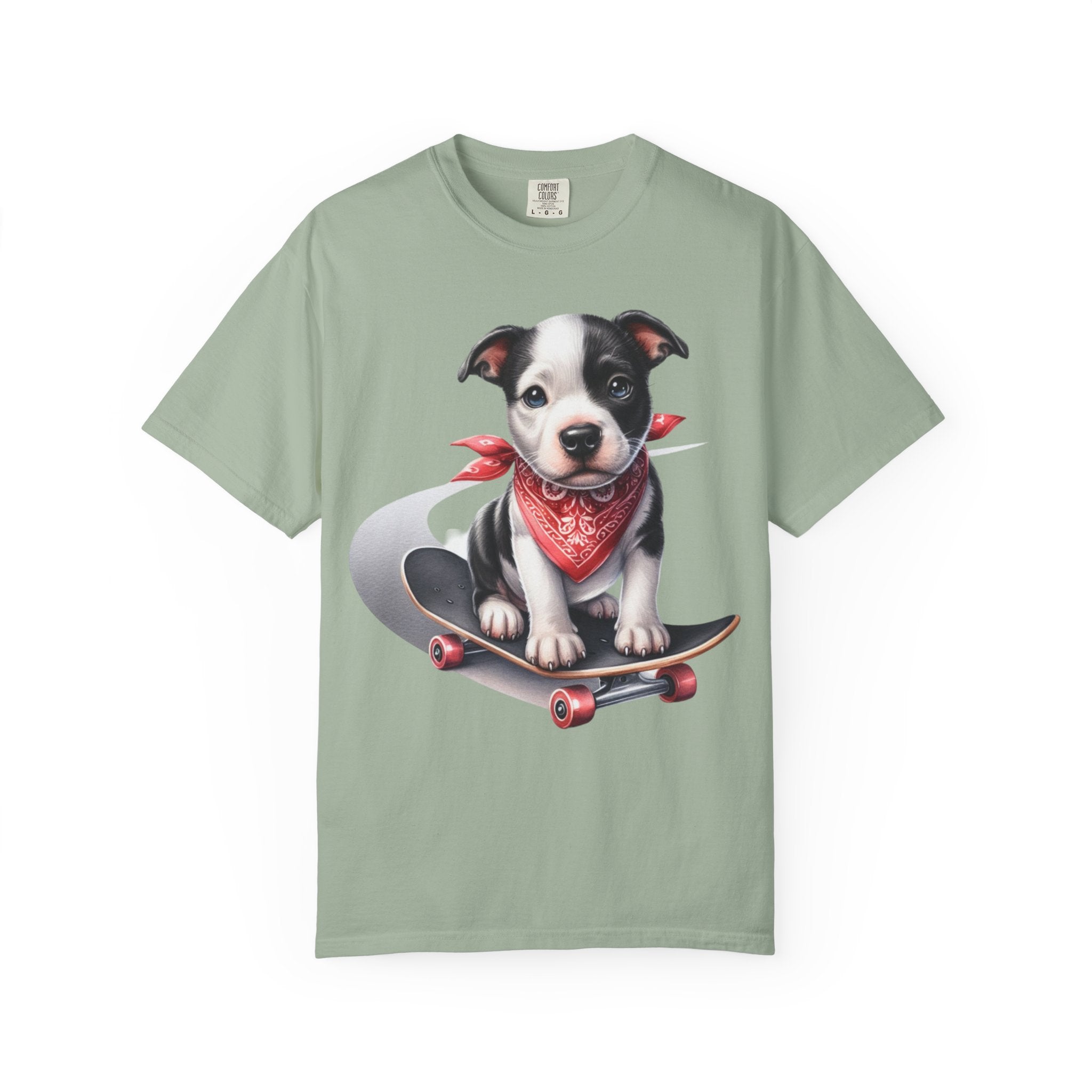 Skater Pup Portrait Tee – Unisex Dog Lover Graphic T-Shirt