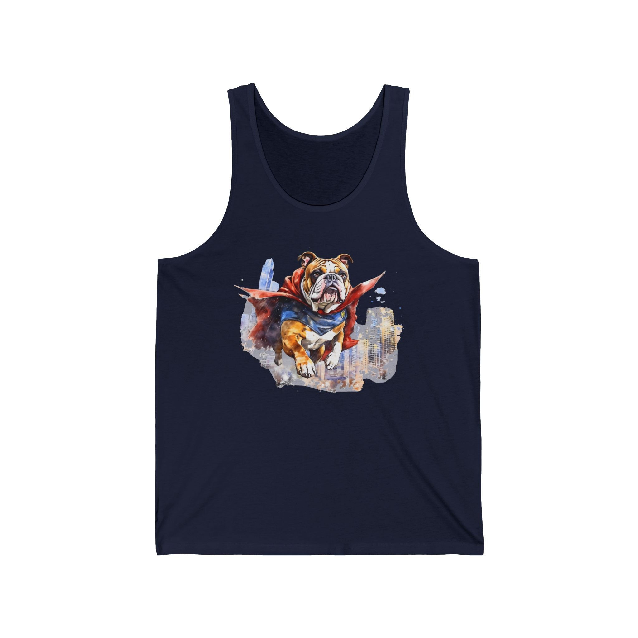 10 Tank - Superhero English Bulldog | Flying Bulldog Tank Top