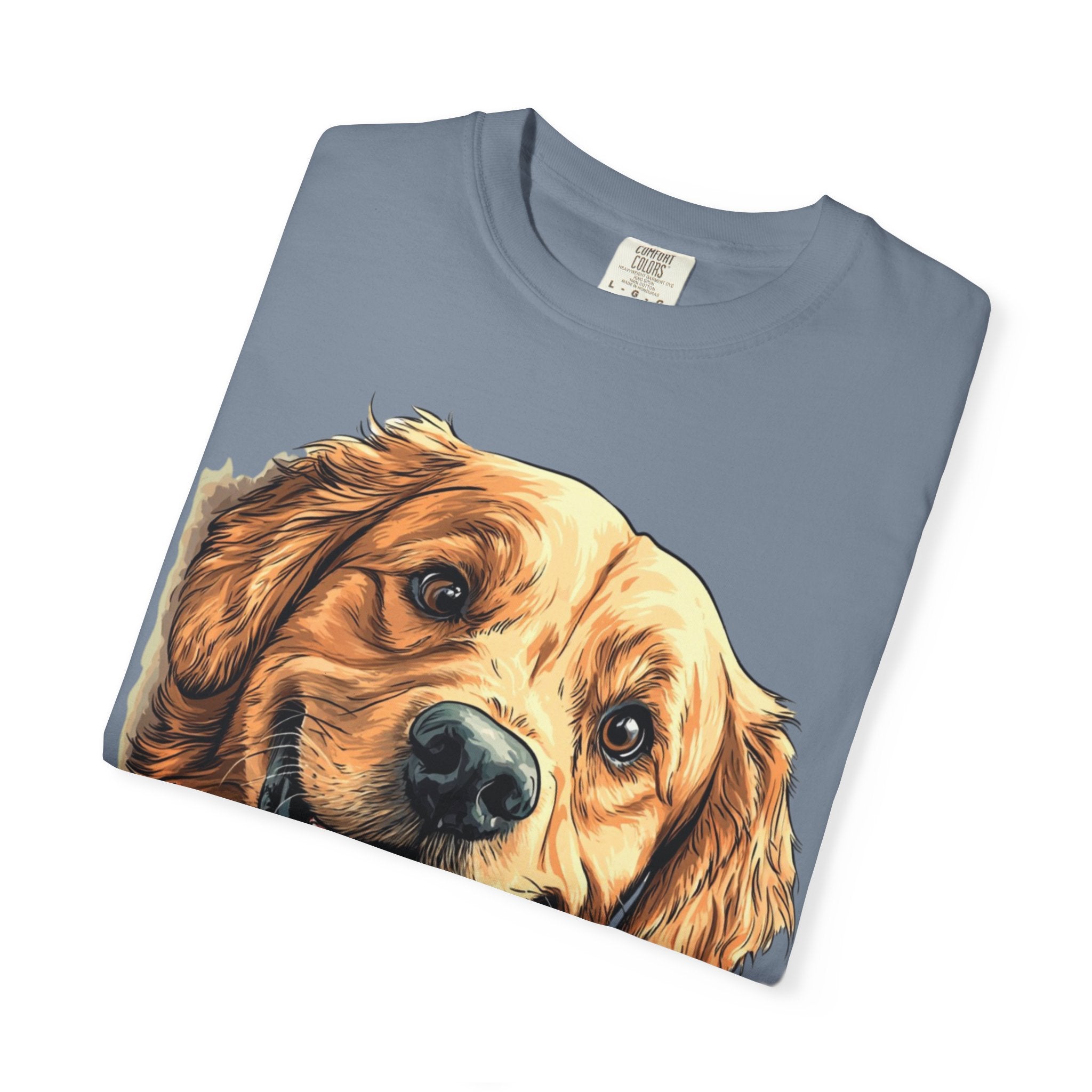 Golden Joy Retriever Portrait Tee – Unisex Dog Lover Graphic T-Shirt