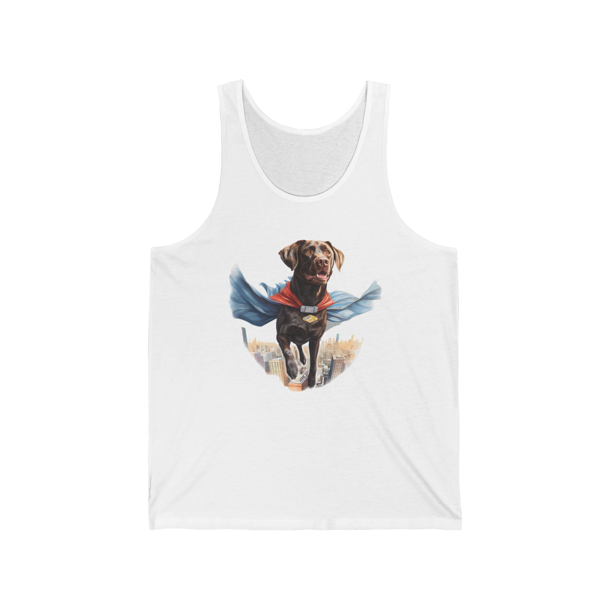 13 Tank - Superhero Chocolate Labrador | Flying Lab Dog Tank Top