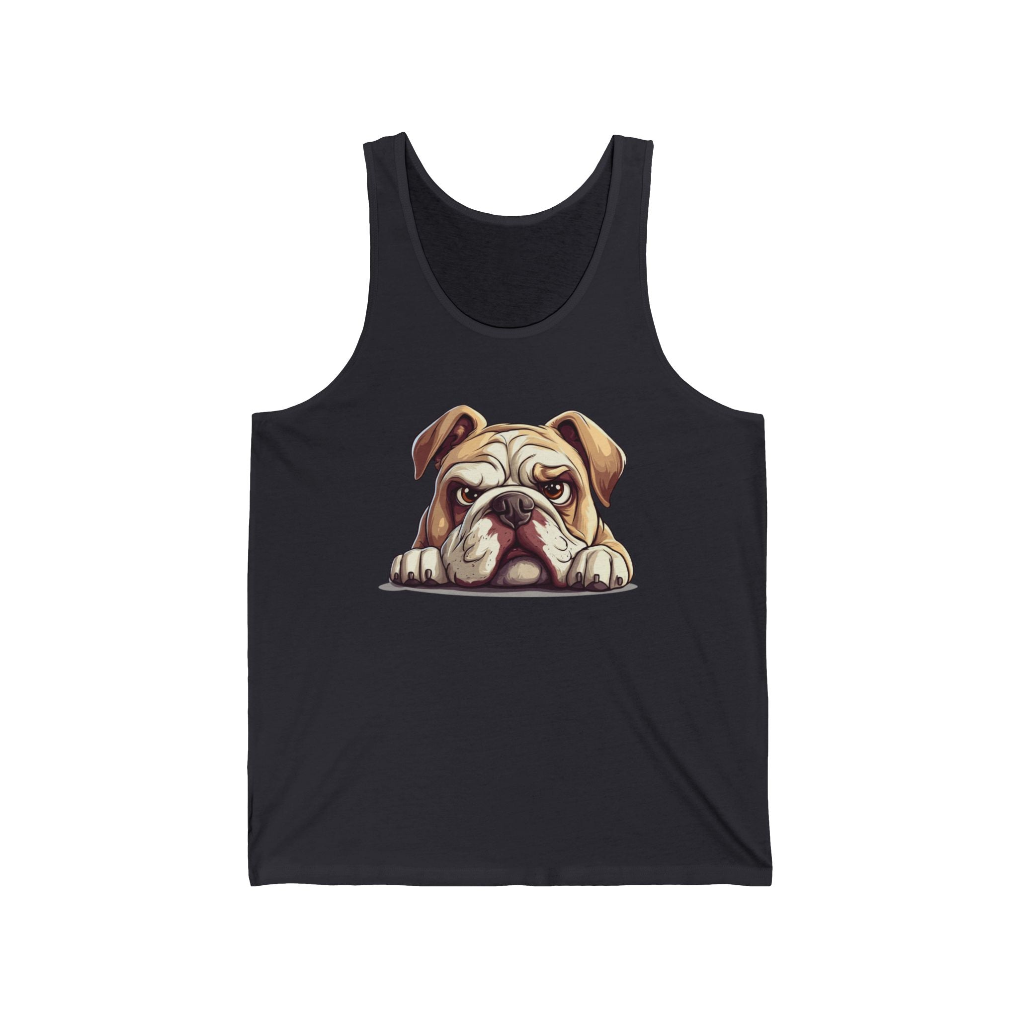 40 Tank - Grumpy Bulldog Peek | Wildsyde Dog Tank Top