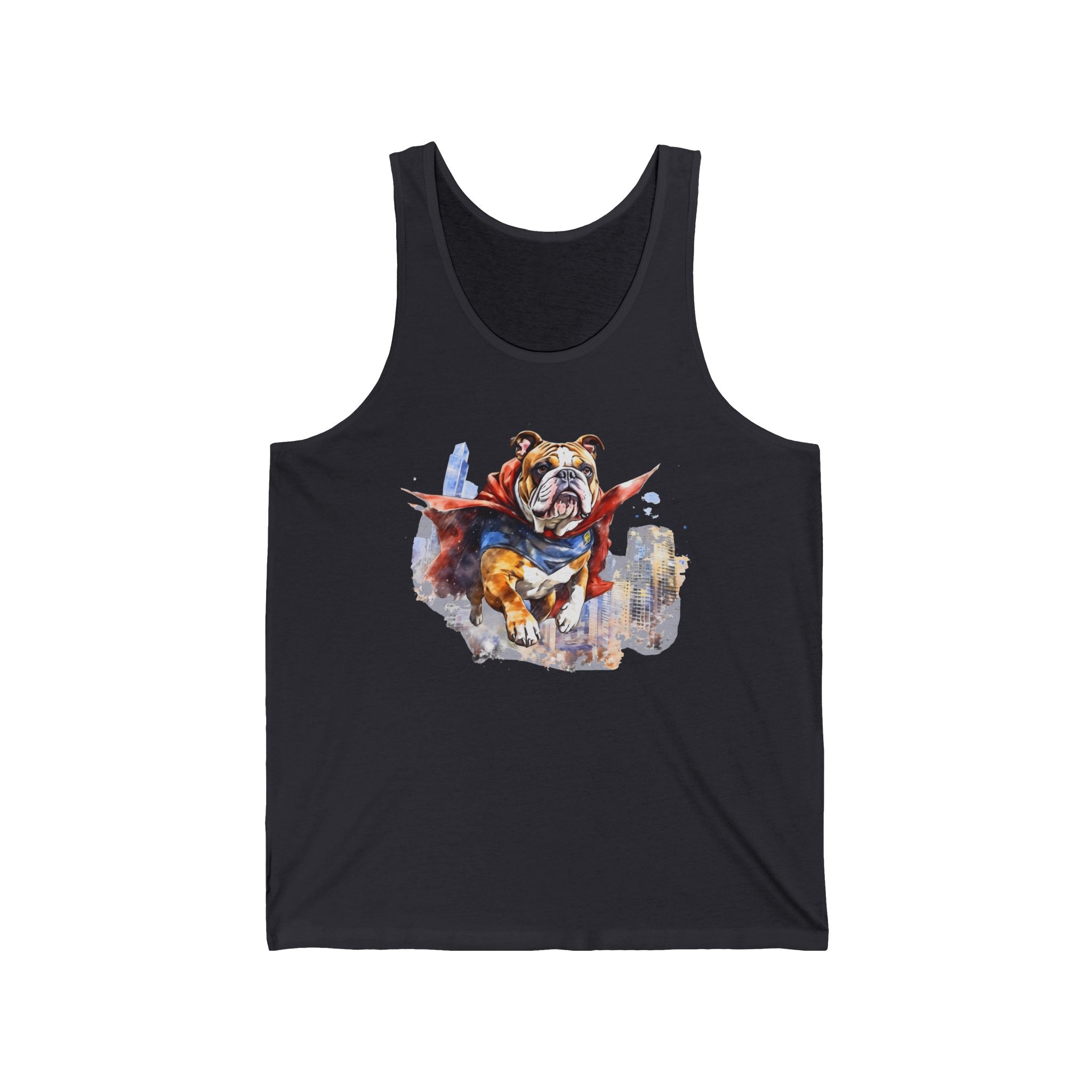 10 Tank - Superhero English Bulldog | Flying Bulldog Tank Top