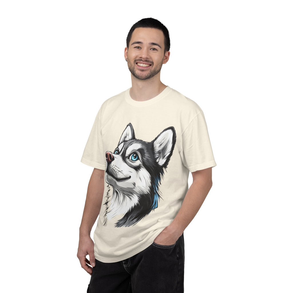 27 Tee - Arctic Gaze Husky Portrait Tee – Unisex Dog Lover Graphic T-Shirt