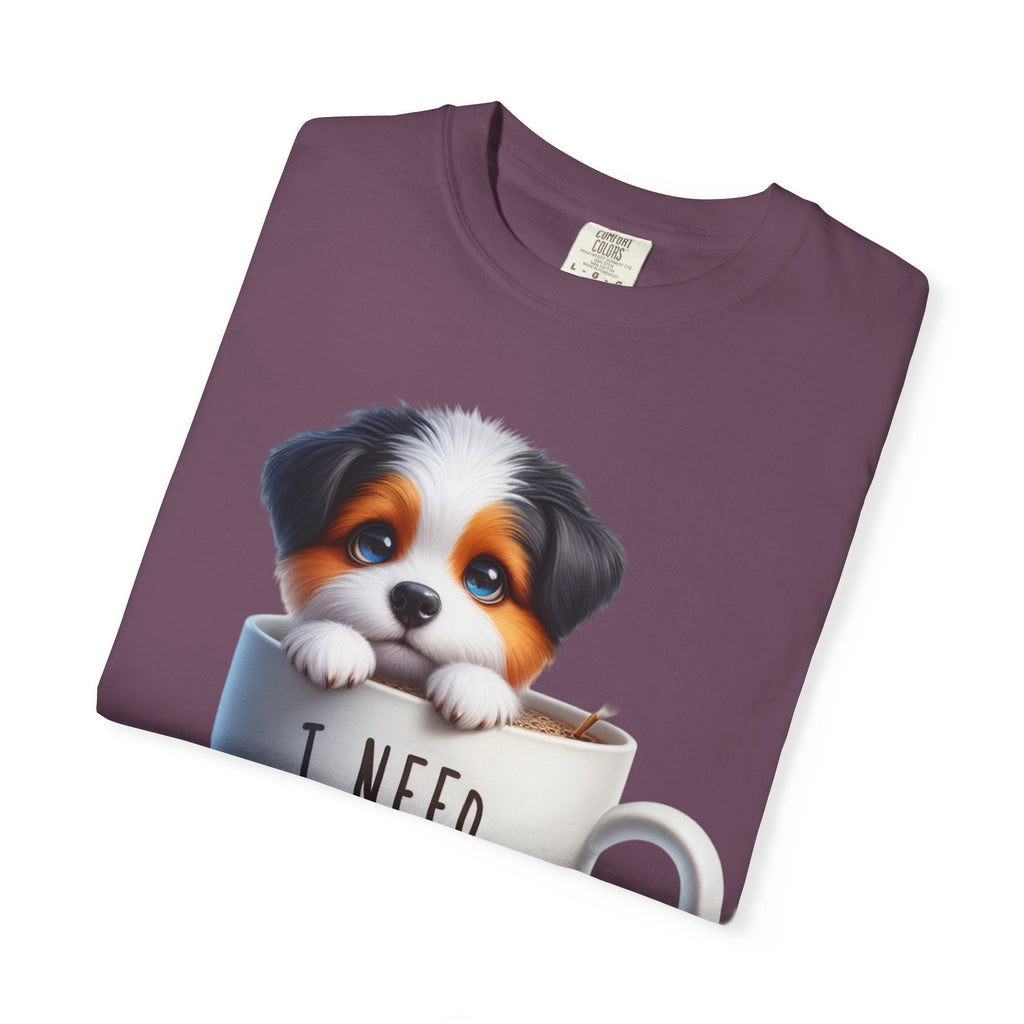 23 Tee - Powered by Coffee & Dog Hair Tee – Unisex Dog Lover Graphic T-Shirt