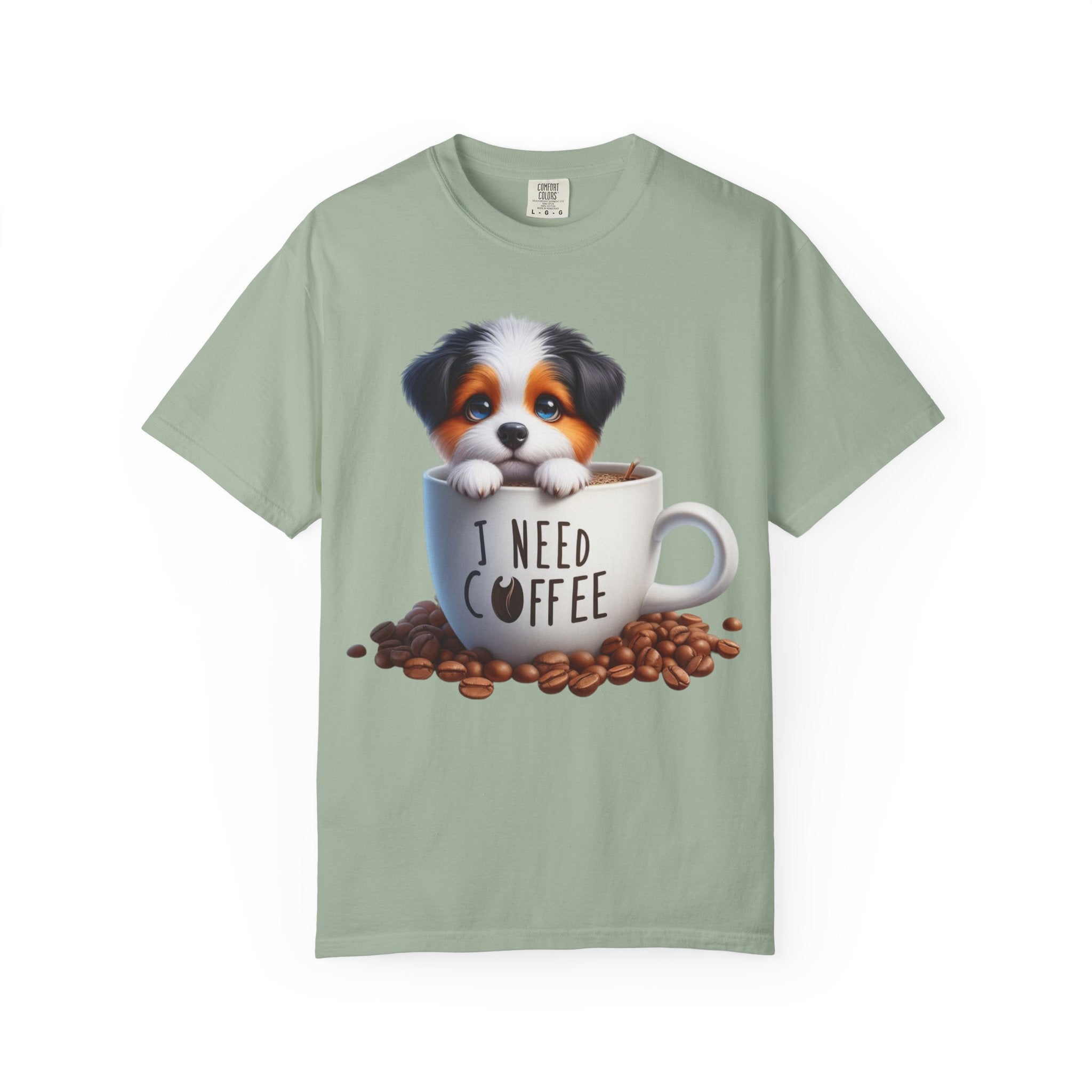 Powered by Coffee & Dog Hair Tee – Unisex Dog Lover Graphic T-Shirt