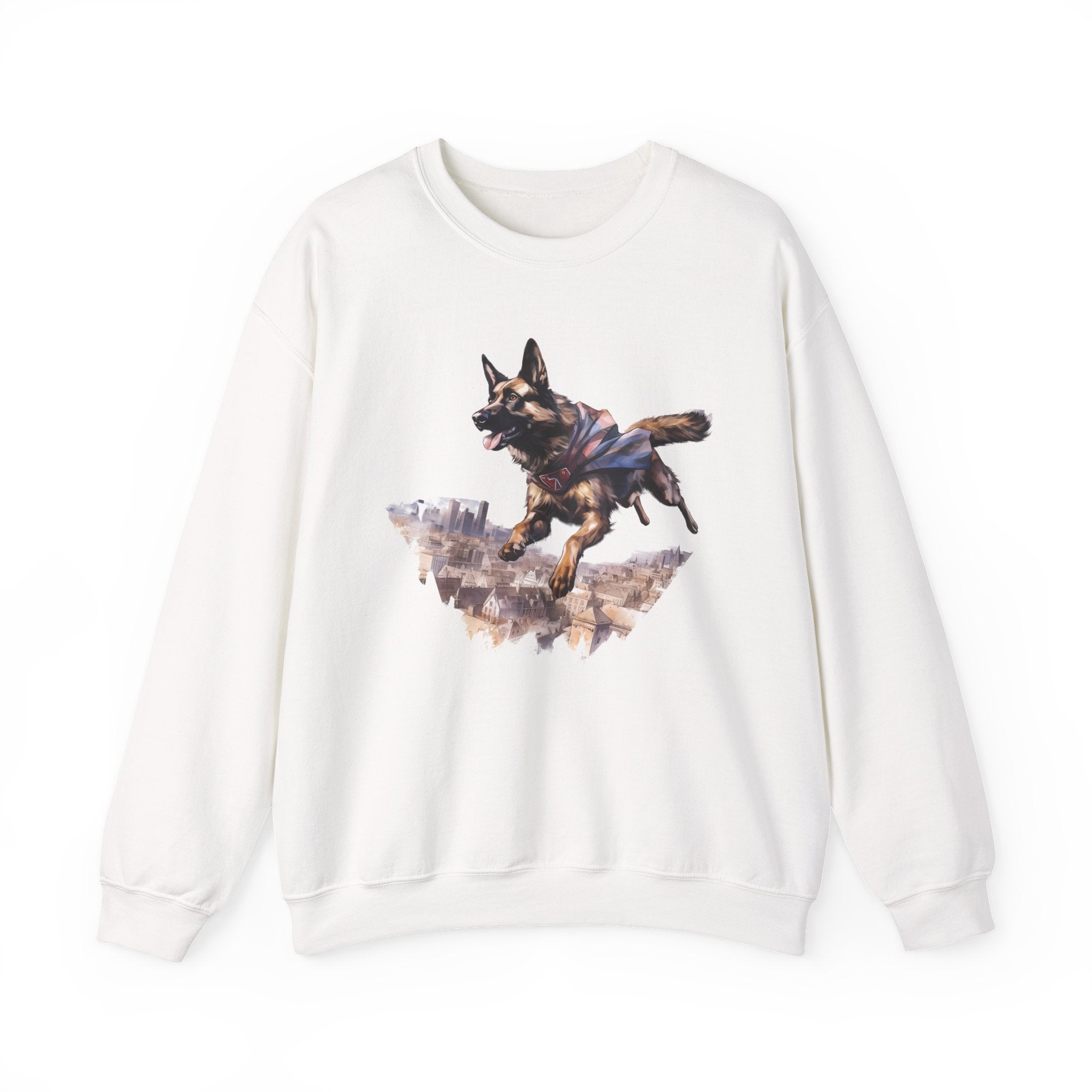 43 Sweatshirt - German Shepherd Hero Sweatshirt | Super Dog Crewneck | Working Dog Apparel | K9 Lover Gift | Wildsyde Apparel
