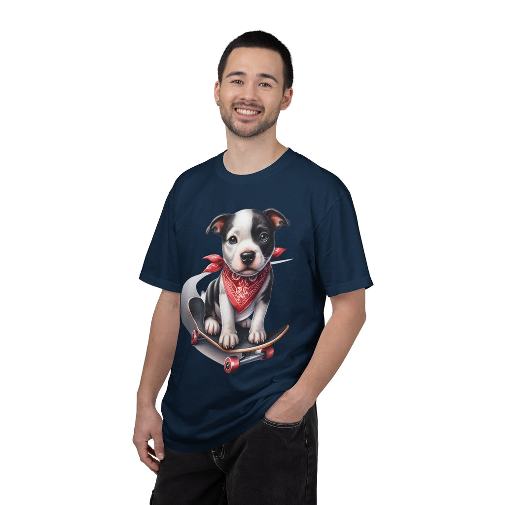 28 Tee - Skater Pup Portrait Tee – Unisex Dog Lover Graphic T-Shirt