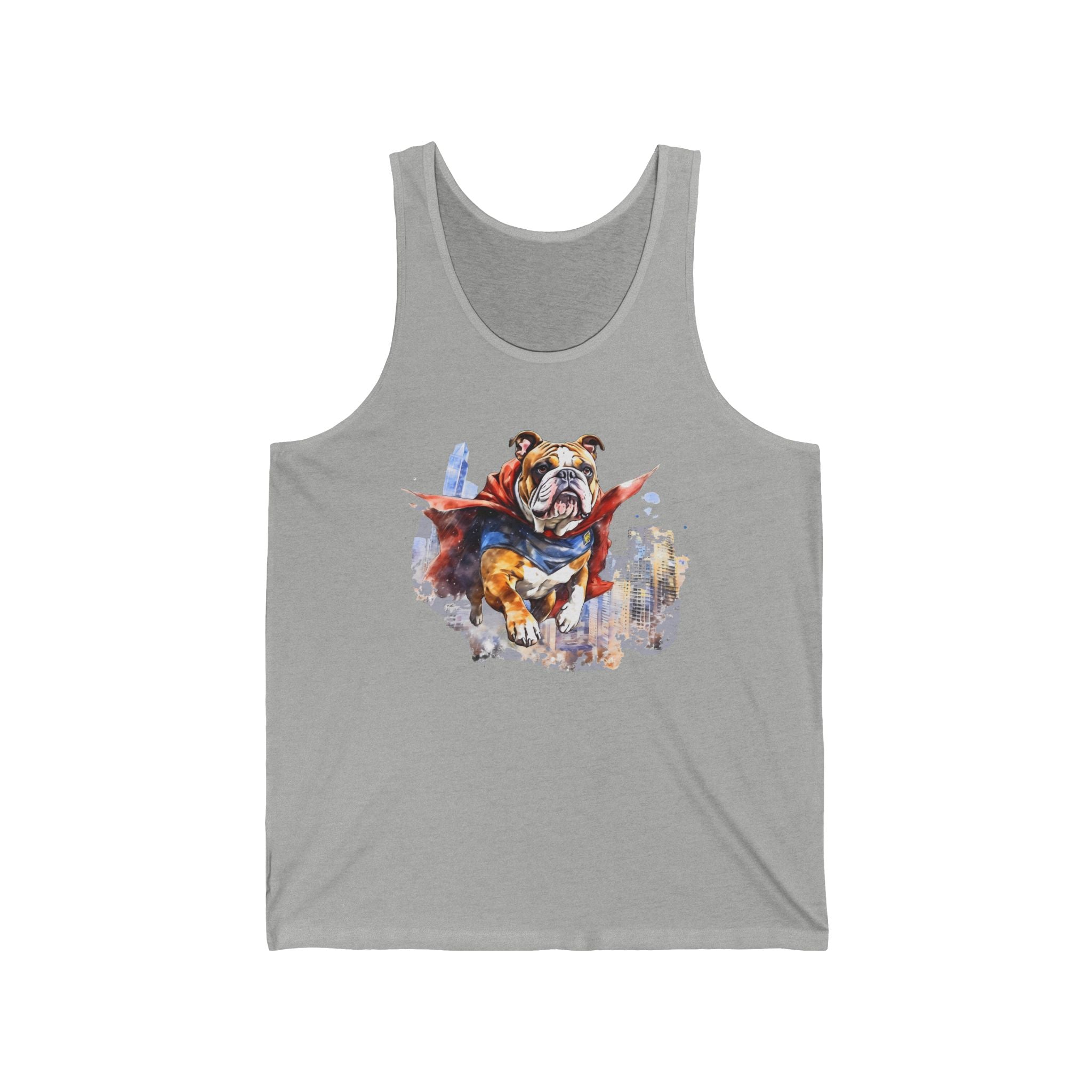 10 Tank - Superhero English Bulldog | Flying Bulldog Tank Top