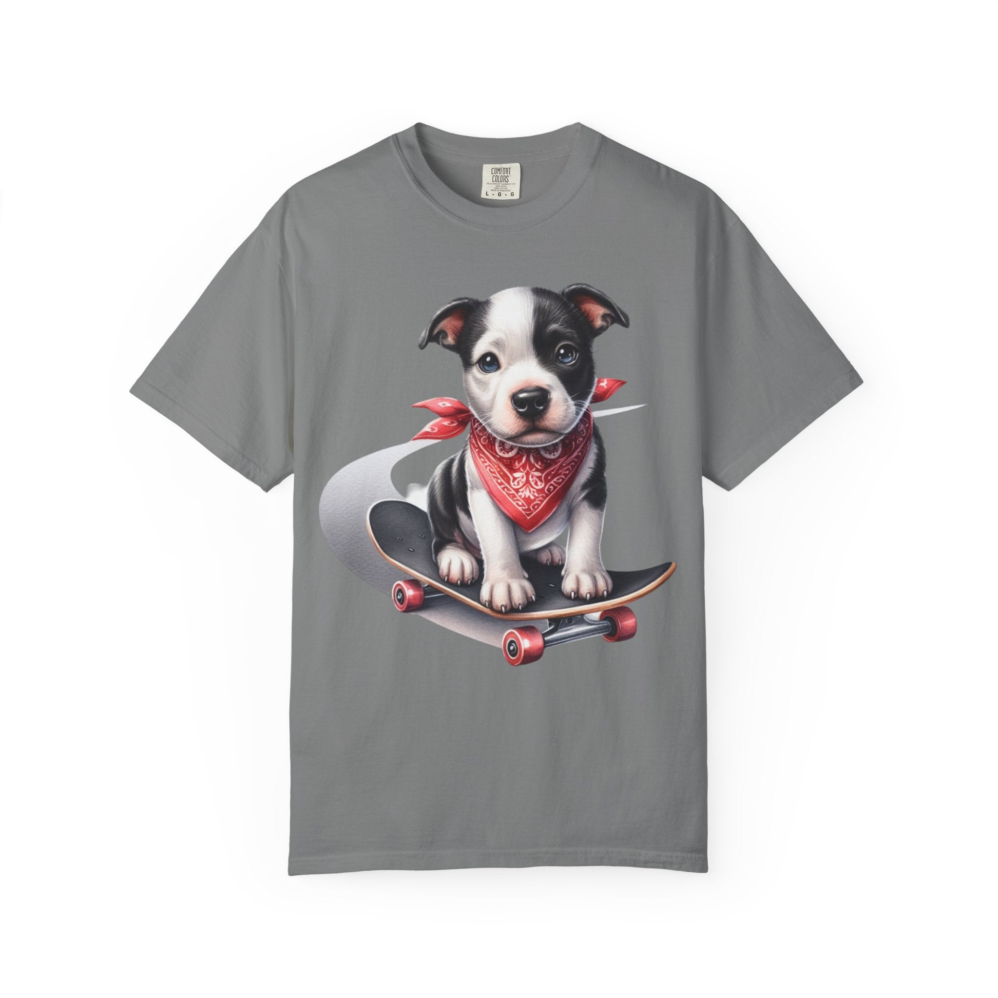 Skater Pup Portrait Tee – Unisex Dog Lover Graphic T-Shirt