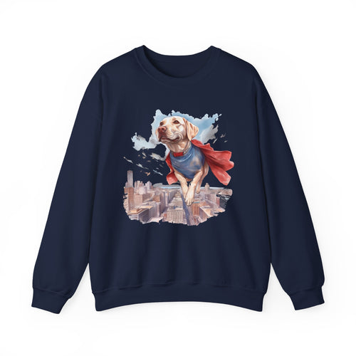 14 Sweatshirt - Superhero Yellow Labrador City Guardian Sweatshirt