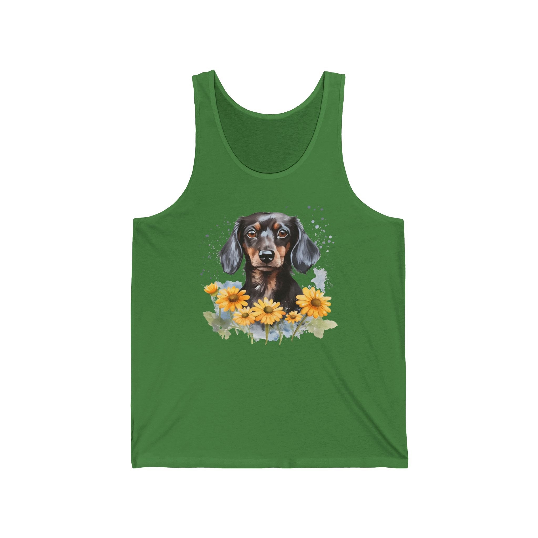38 Tank - Floral Dachshund | Wildsyde Dog Tank Top
