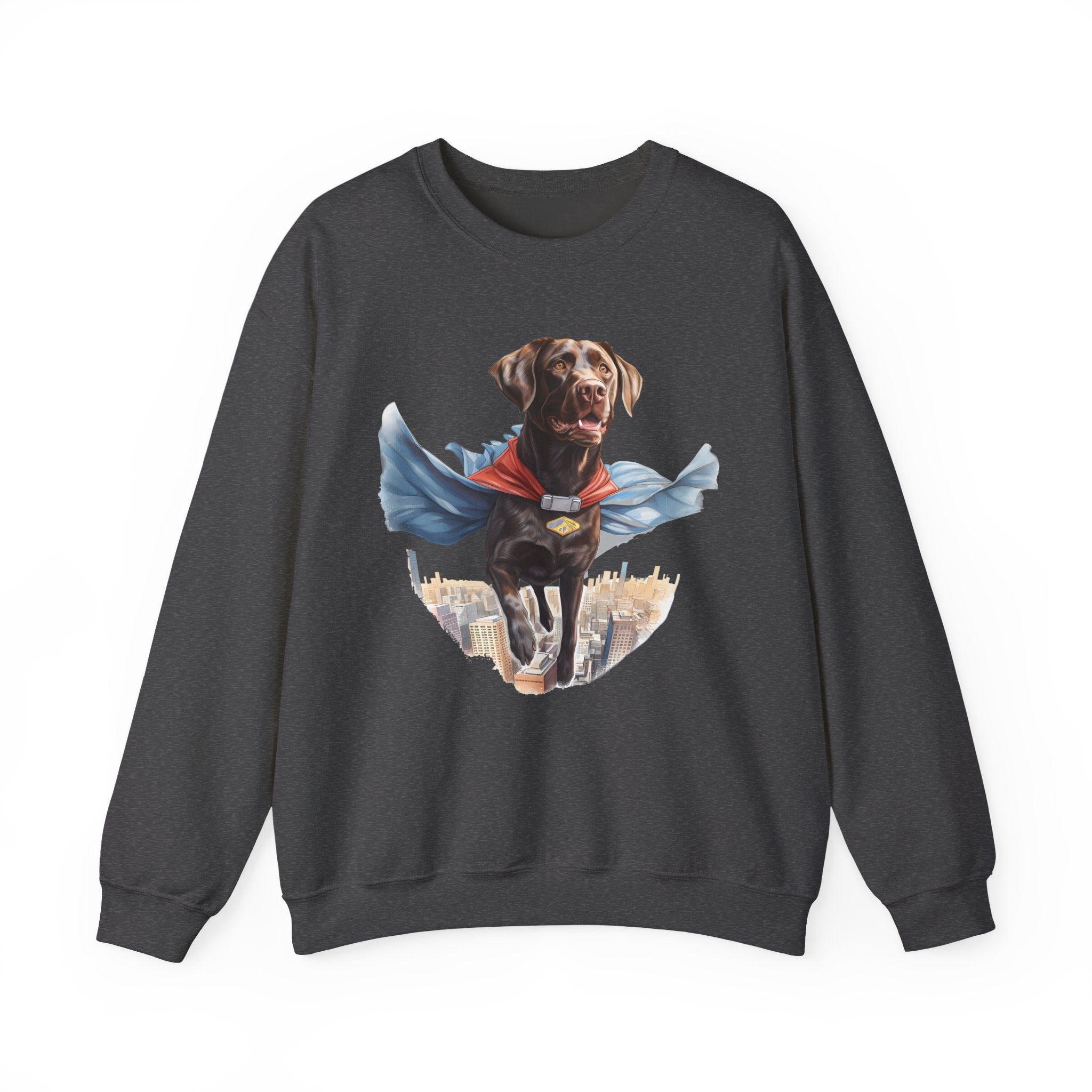 13 Sweatshirt - Superhero Chocolate Labrador City Hero Sweatshirt