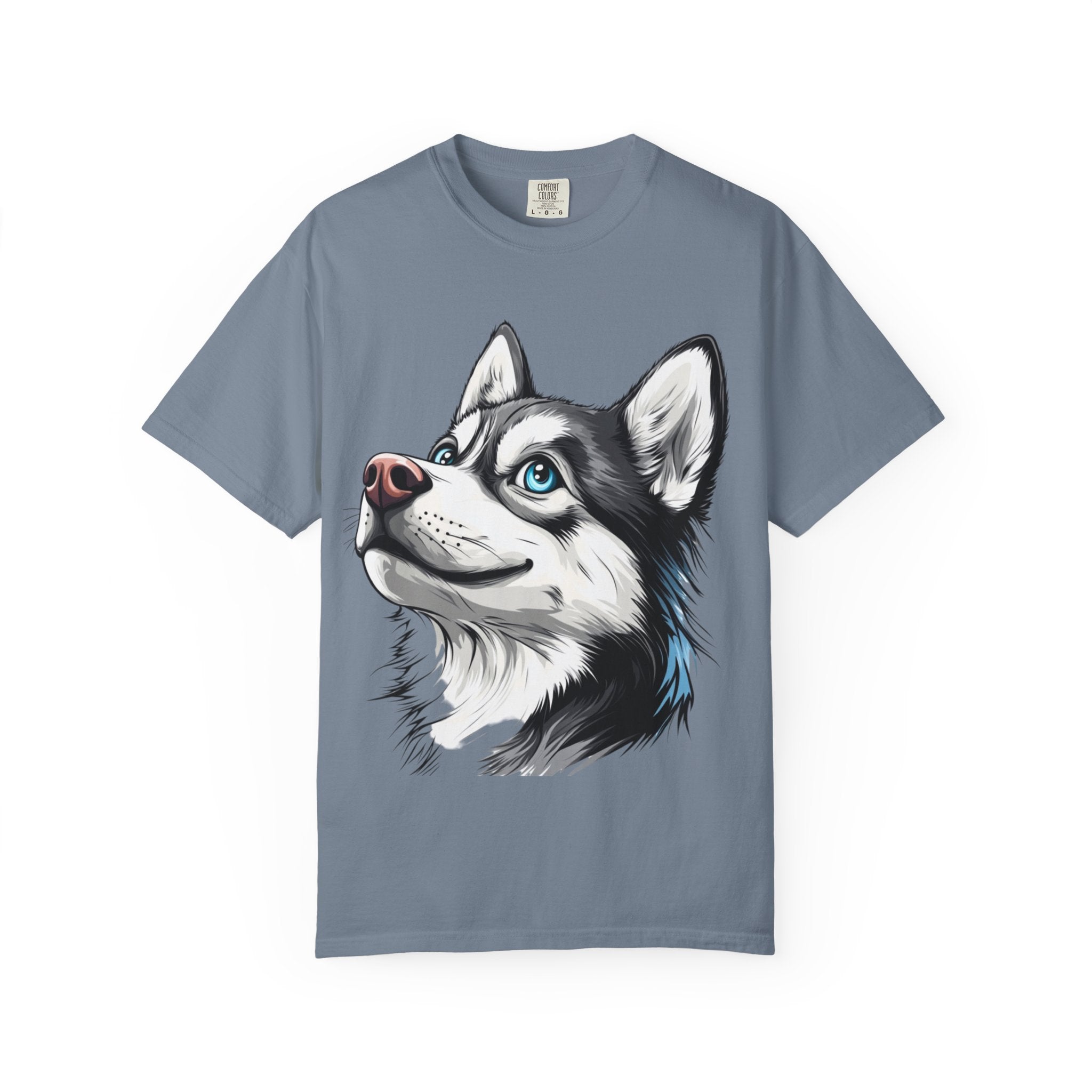 Arctic Gaze Husky Portrait Tee – Unisex Dog Lover Graphic T-Shirt