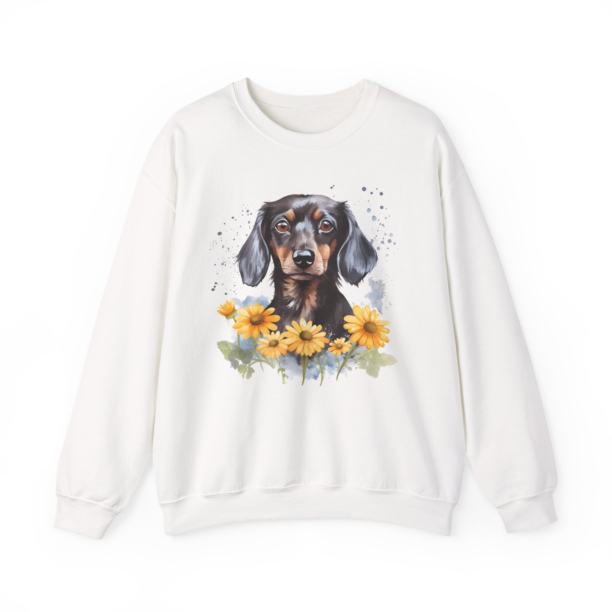 38 Sweatshirt - Dachshund Floral Sweatshirt | Wiener Dog Crewneck | Doxie Graphic Sweatshirt | Cute Dog Lover Gift | Wildsyde Apparel