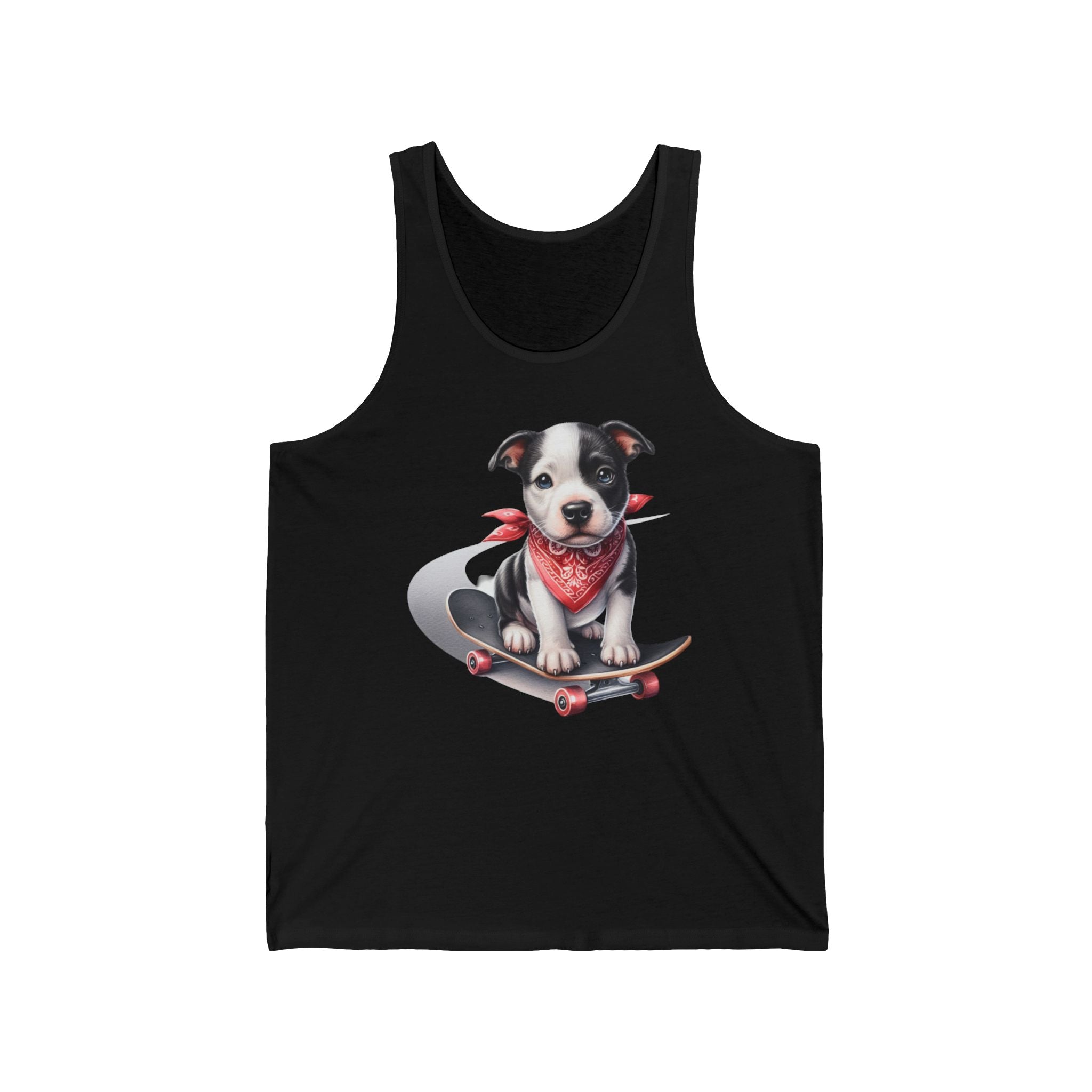 28 Tank - Skateboarding Puppy | Cute Dog Skater Tank Top