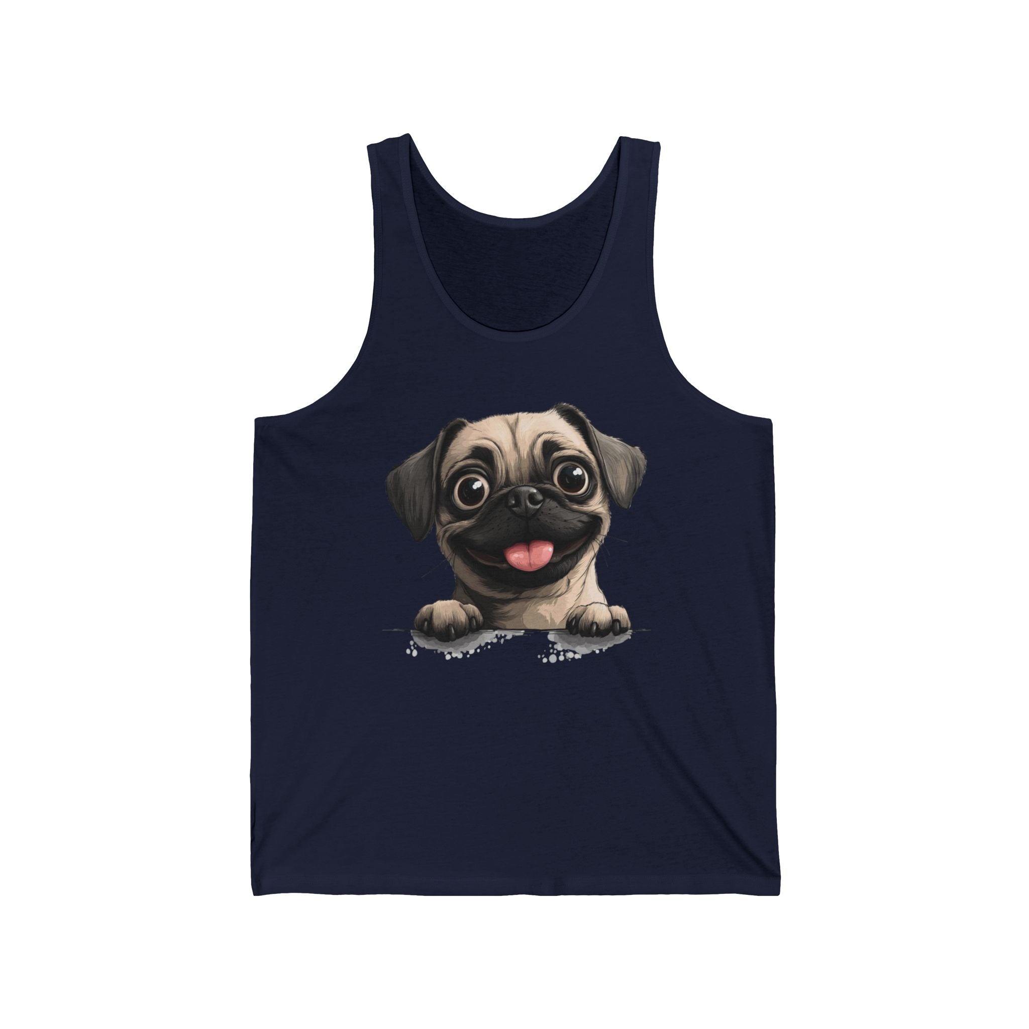 41 Tank - Happy Pug Peek | Wildsyde Dog Tank Top