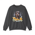 38 Sweatshirt - Dachshund Floral Sweatshirt | Wiener Dog Crewneck | Doxie Graphic Sweatshirt | Cute Dog Lover Gift | Wildsyde Apparel