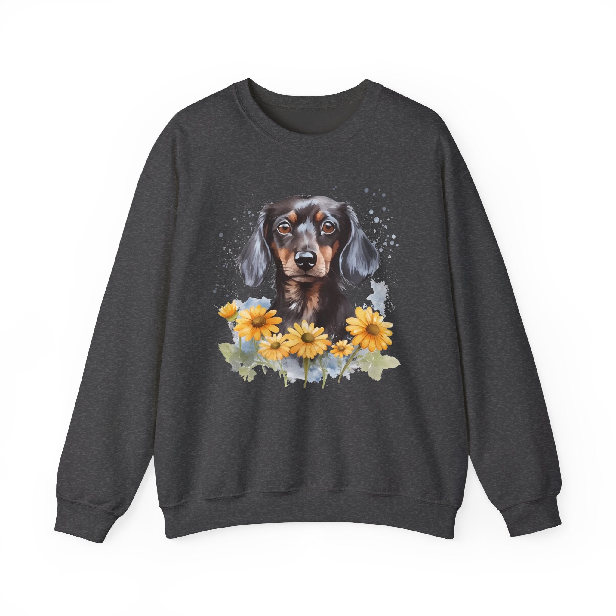 38 Sweatshirt - Dachshund Floral Sweatshirt | Wiener Dog Crewneck | Doxie Graphic Sweatshirt | Cute Dog Lover Gift | Wildsyde Apparel