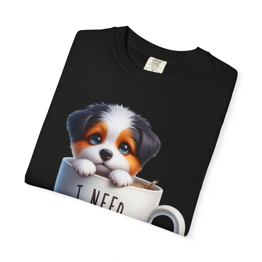 23 Tee - Powered by Coffee & Dog Hair Tee – Unisex Dog Lover Graphic T-Shirt