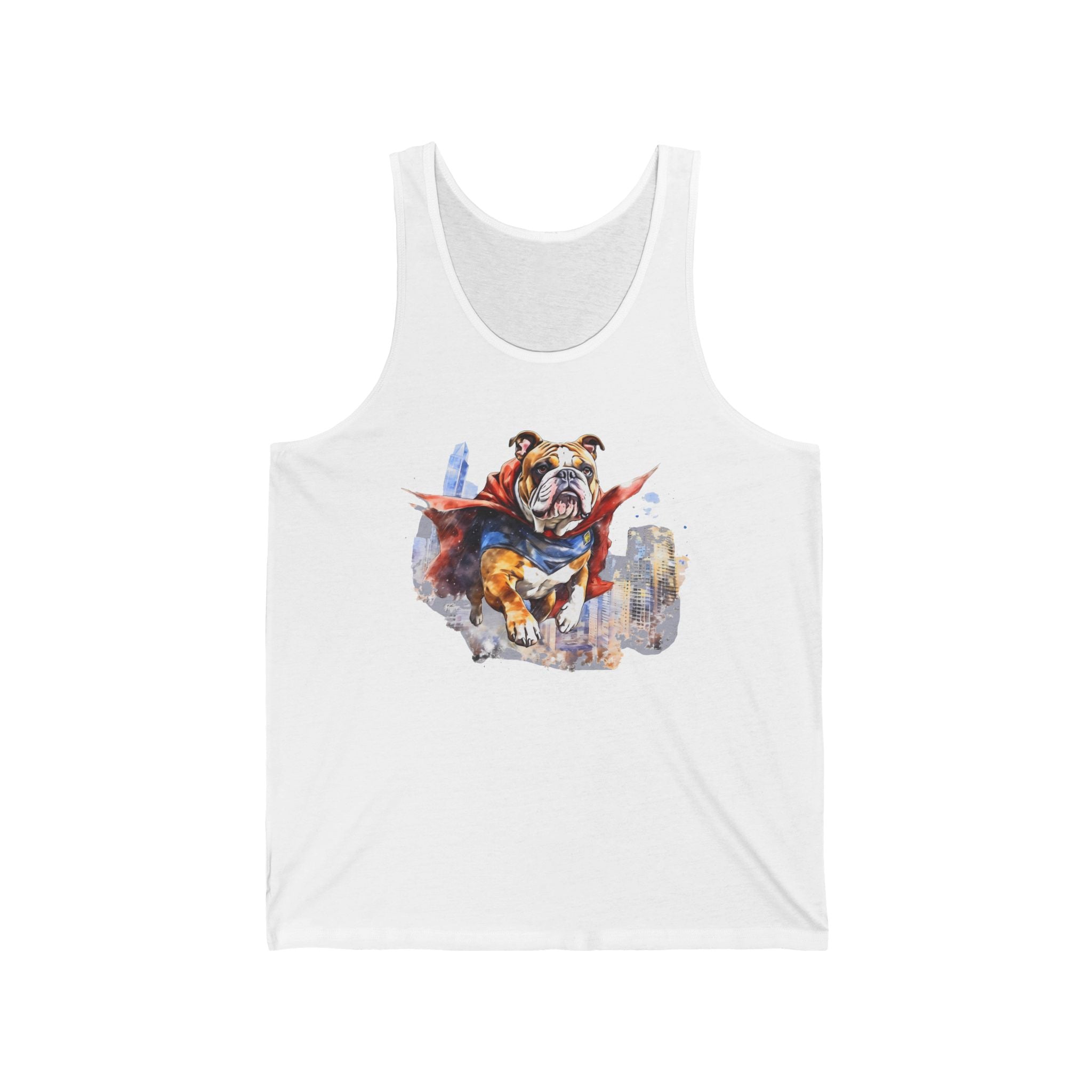10 Tank - Superhero English Bulldog | Flying Bulldog Tank Top