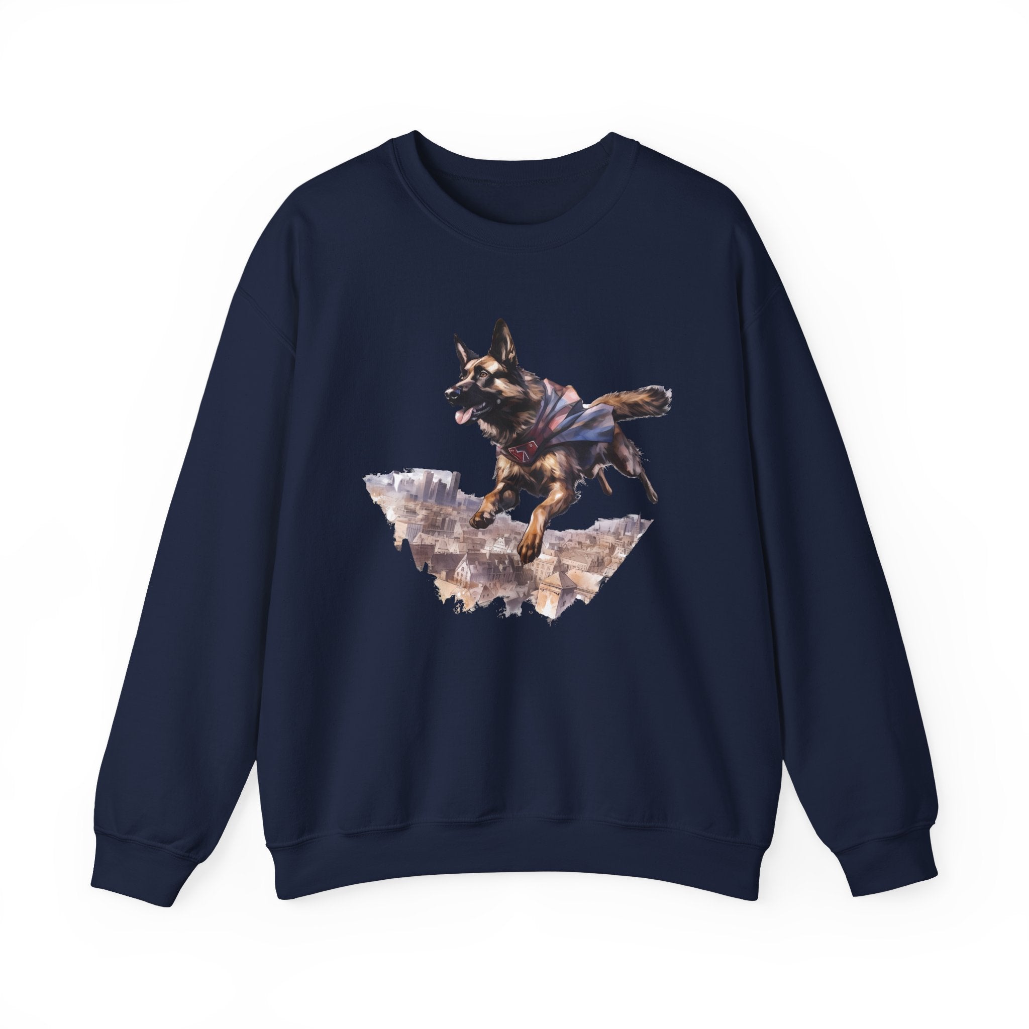43 Sweatshirt - German Shepherd Hero Sweatshirt | Super Dog Crewneck | Working Dog Apparel | K9 Lover Gift | Wildsyde Apparel