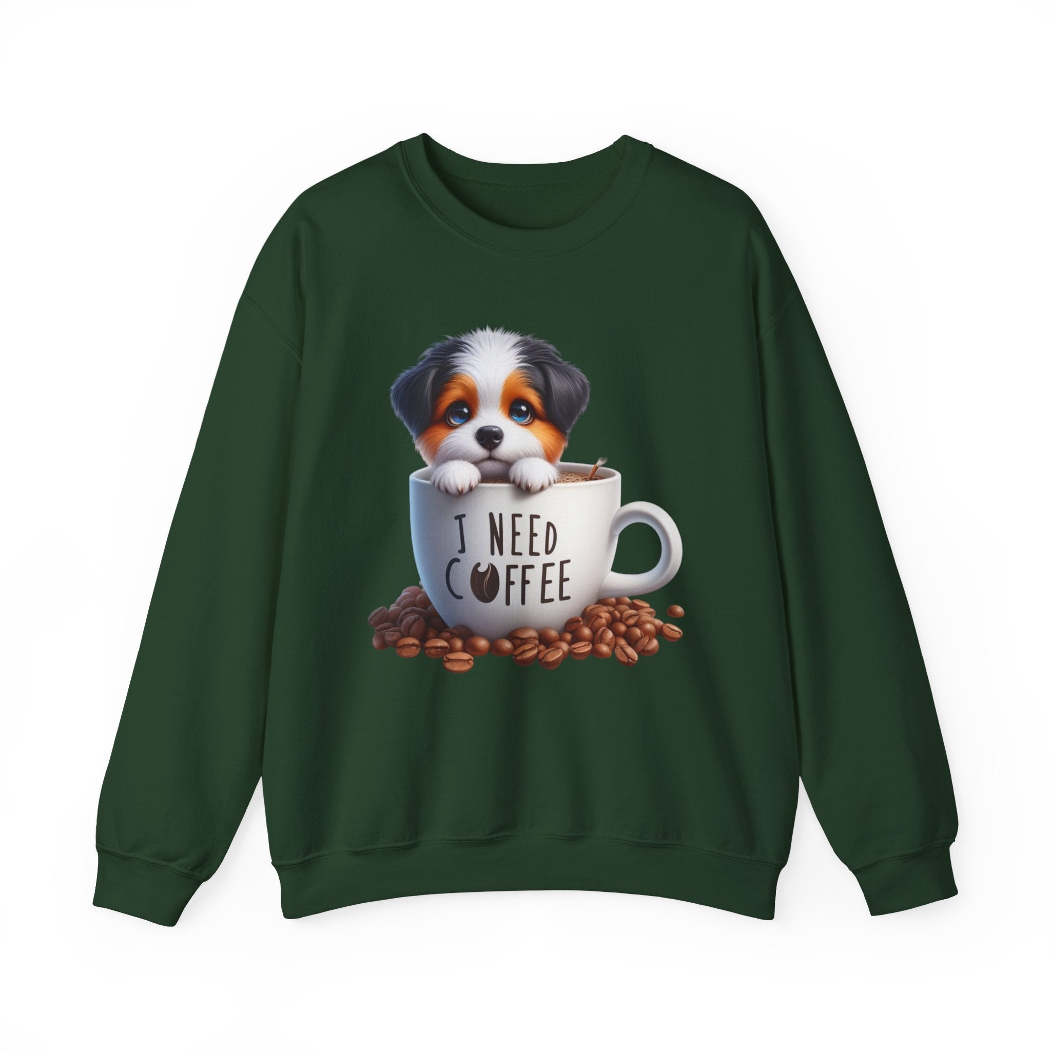 23 Sweatshirt - Cute Puppy Coffee Lover T-Shirt – I Need Coffee Dog Design