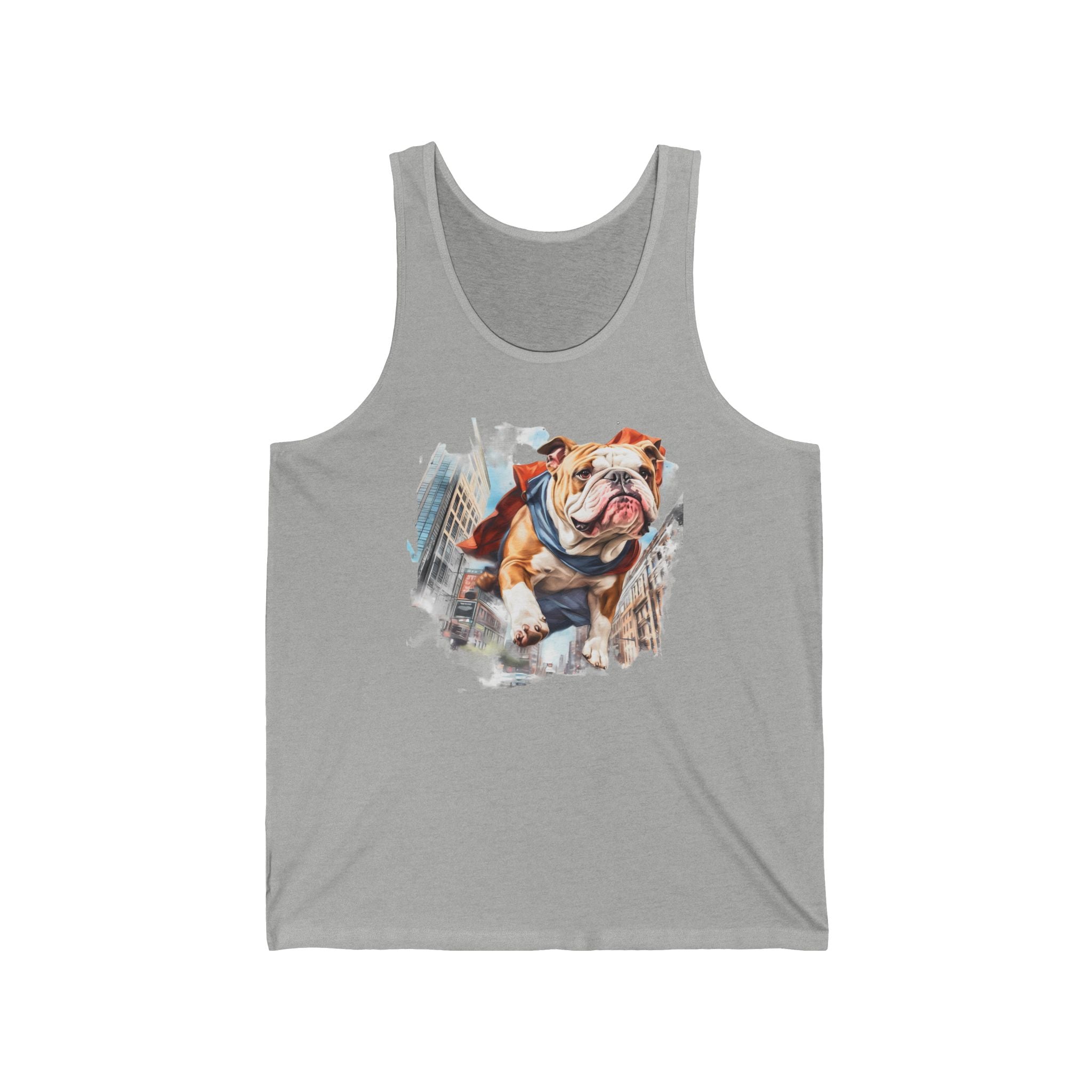 46 Tank - Superhero English Bulldog | Flying Bulldog City Tank Top