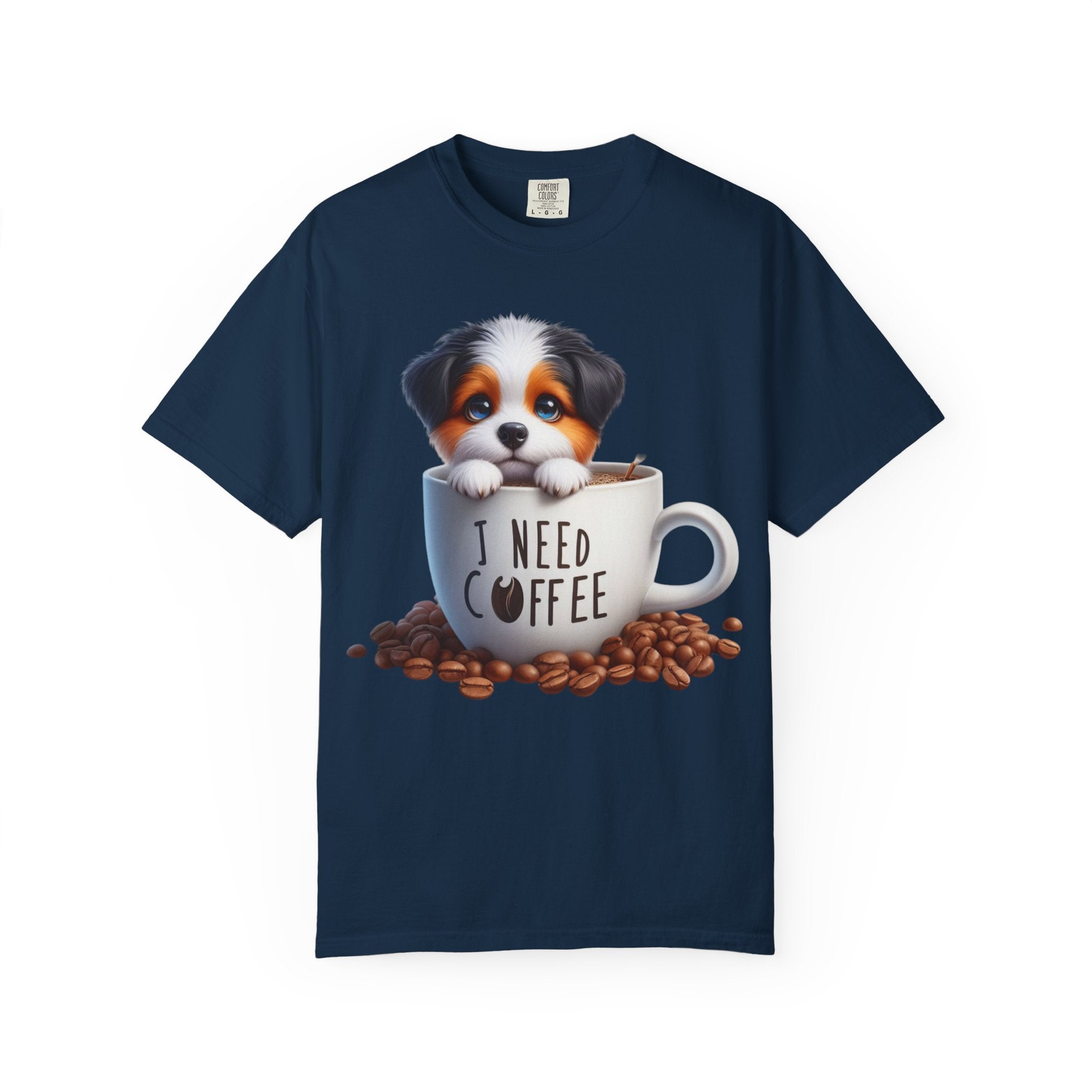 Powered by Coffee & Dog Hair Tee – Unisex Dog Lover Graphic T-Shirt