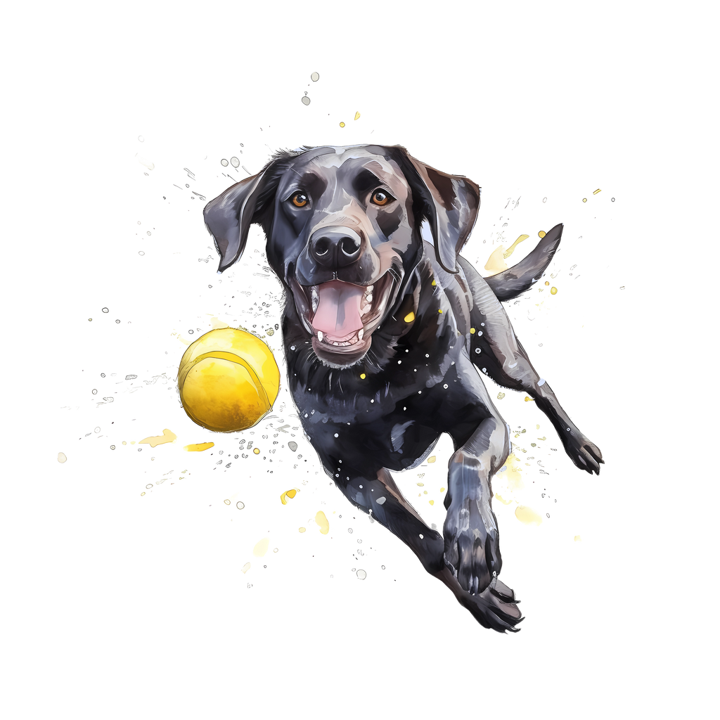 1 Sweatshirt - Black Labrador Retriever Fetch Dog Sweatshirt