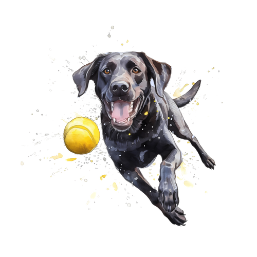 1 Sweatshirt - Black Labrador Retriever Fetch Dog Sweatshirt