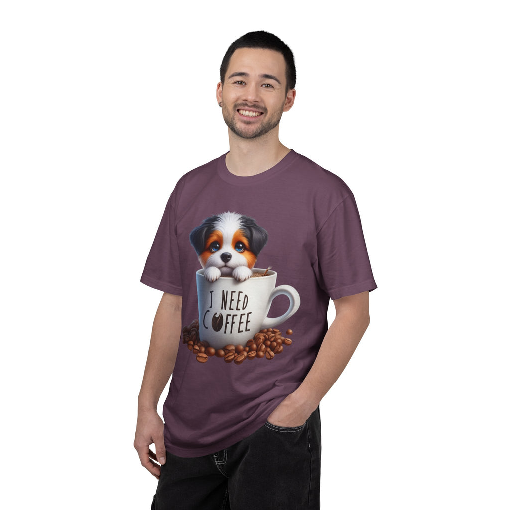 23 Tee - Powered by Coffee & Dog Hair Tee – Unisex Dog Lover Graphic T-Shirt