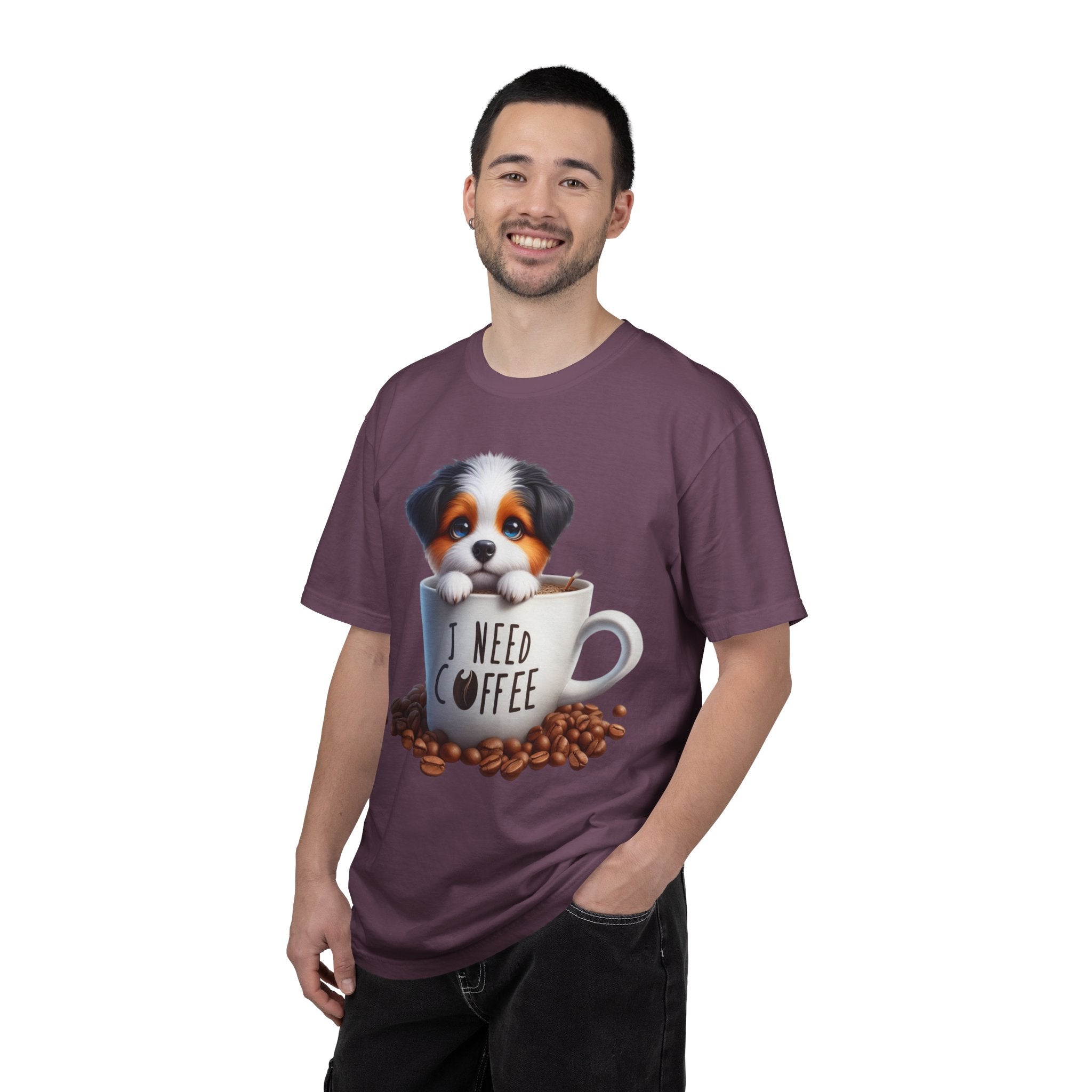 23 Tee - Powered by Coffee & Dog Hair Tee – Unisex Dog Lover Graphic T-Shirt