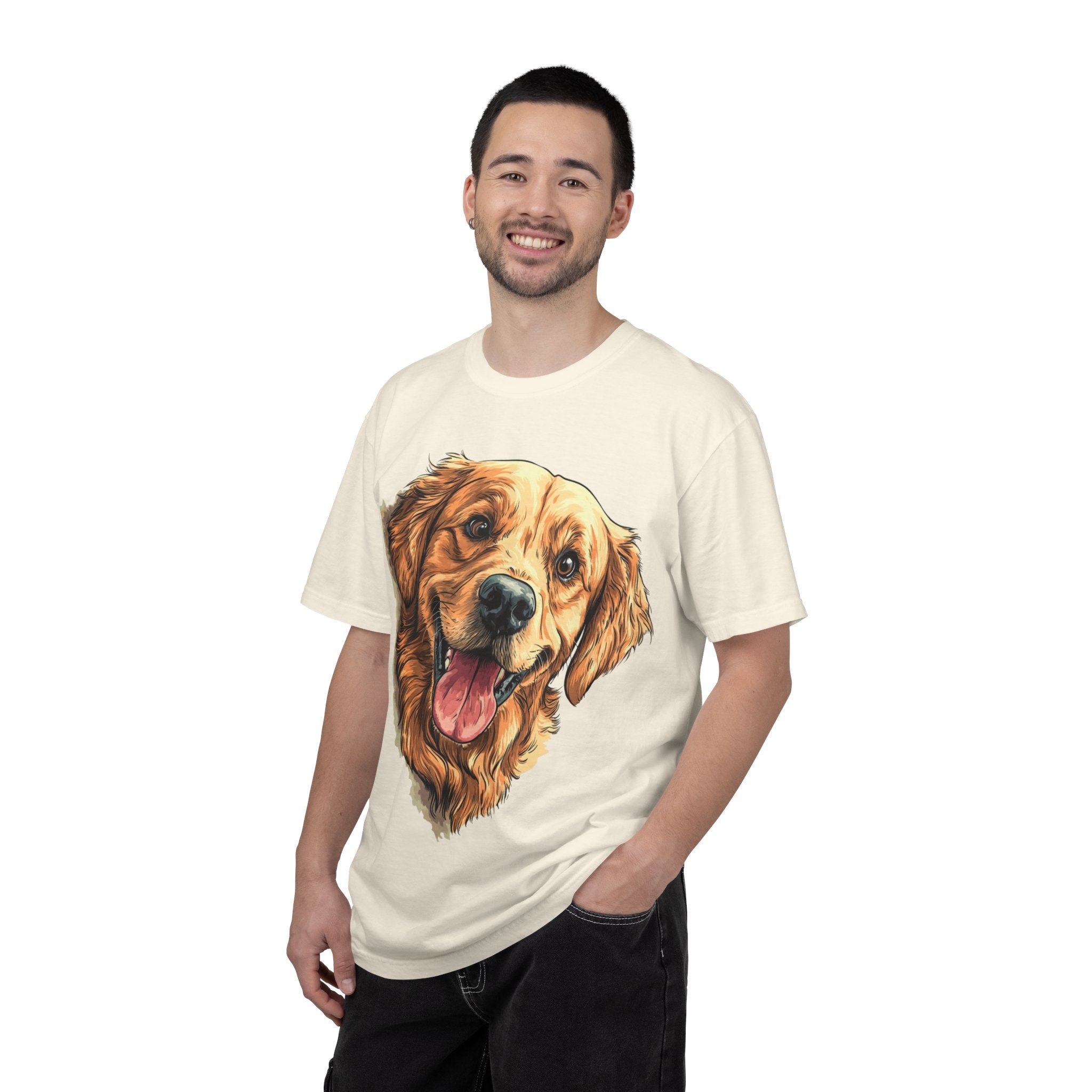 Golden Joy Retriever Portrait Tee – Unisex Dog Lover Graphic T-Shirt