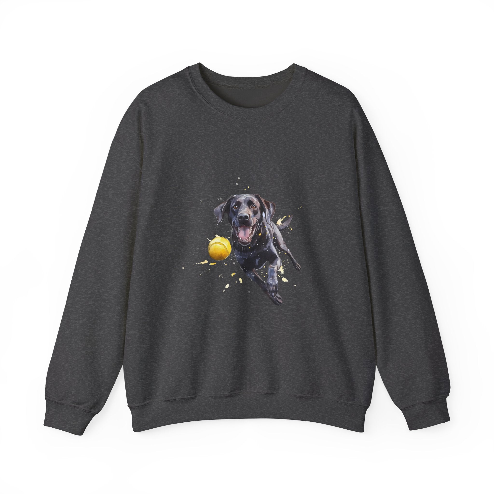 1 Sweatshirt - Black Labrador Retriever Fetch Dog Sweatshirt