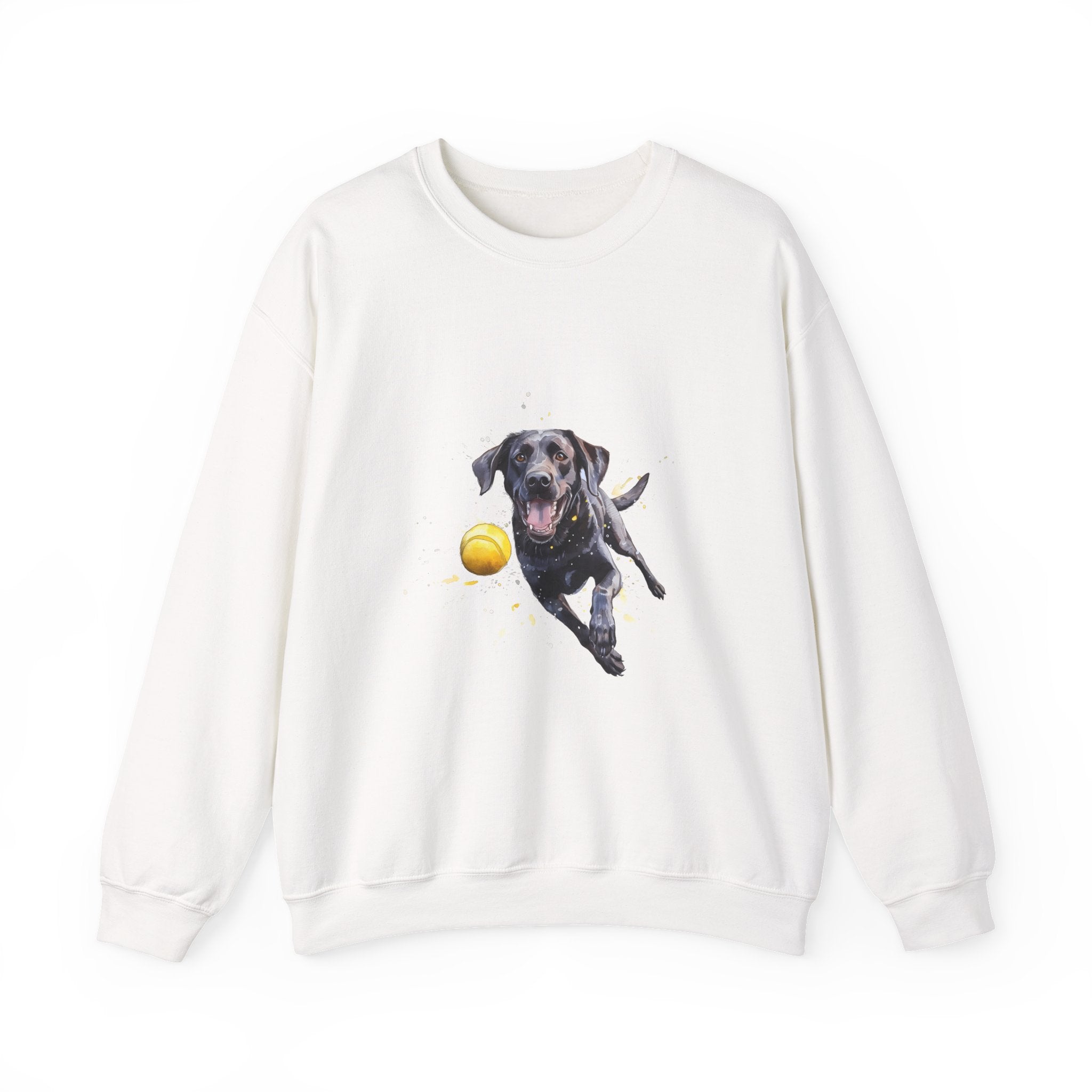 1 Sweatshirt - Black Labrador Retriever Fetch Dog Sweatshirt