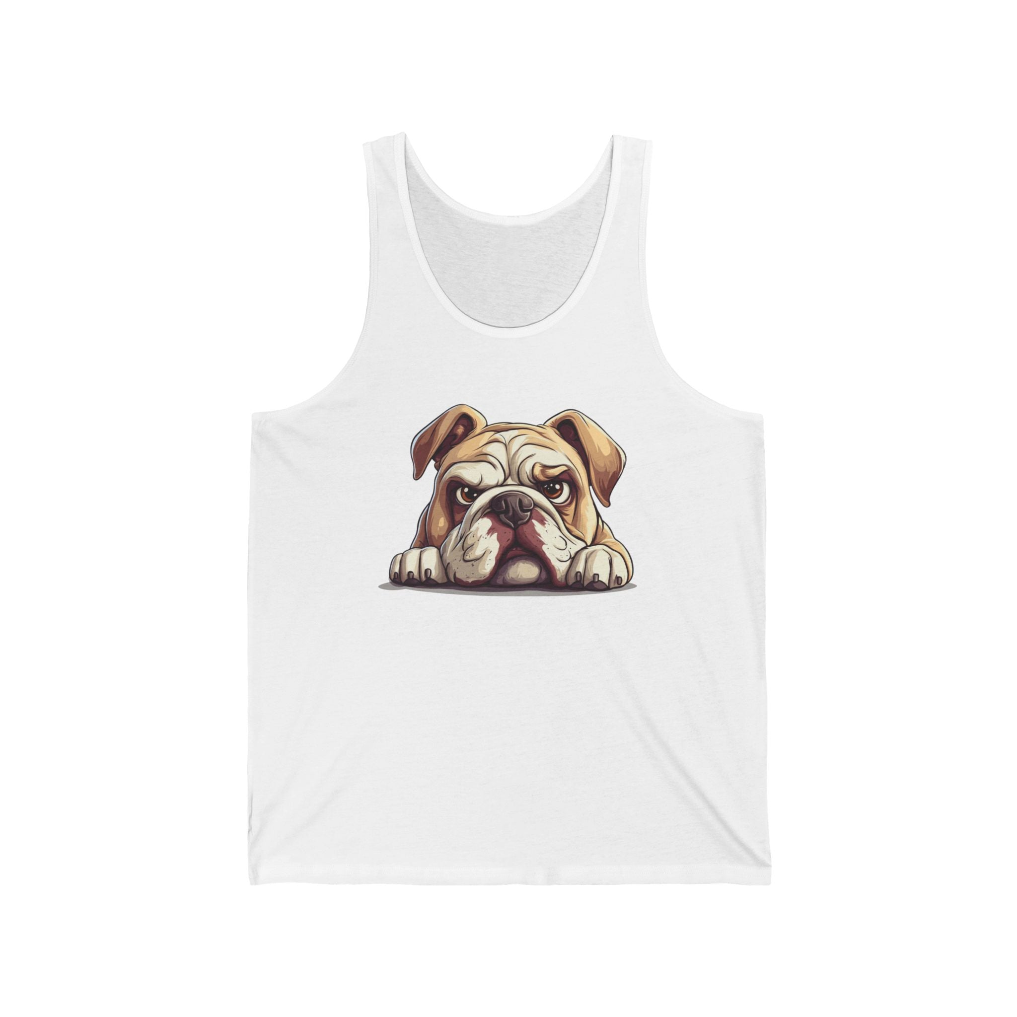 40 Tank - Grumpy Bulldog Peek | Wildsyde Dog Tank Top