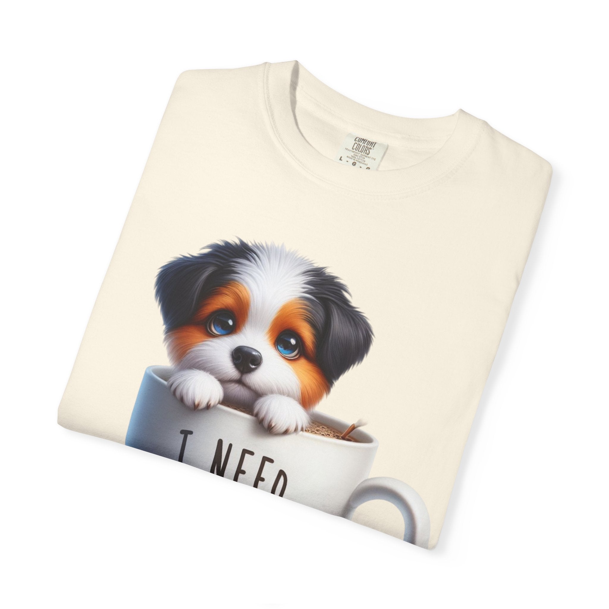 Powered by Coffee & Dog Hair Tee – Unisex Dog Lover Graphic T-Shirt