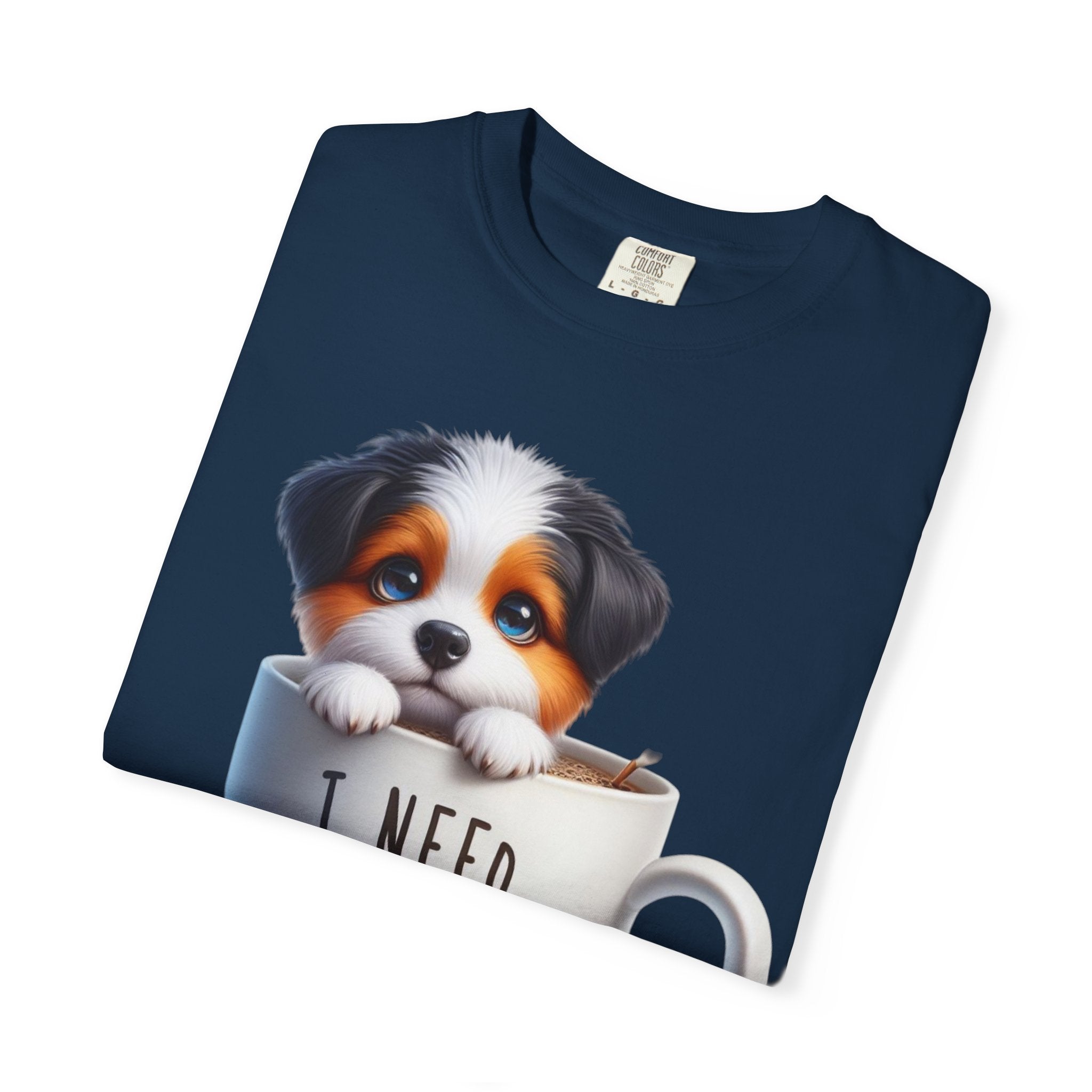 23 Tee - Powered by Coffee & Dog Hair Tee – Unisex Dog Lover Graphic T-Shirt