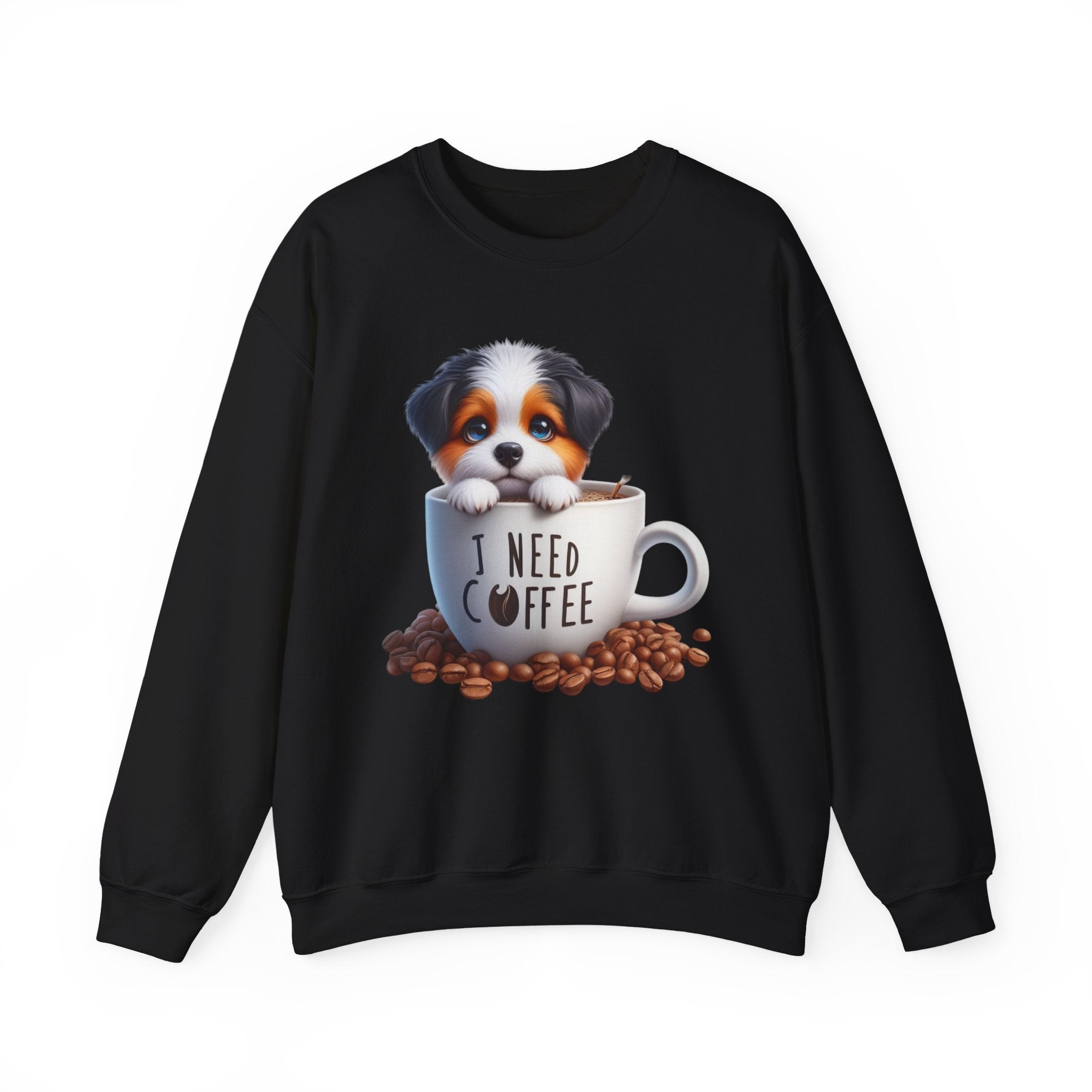 23 Sweatshirt - Cute Puppy Coffee Lover T-Shirt – I Need Coffee Dog Design
