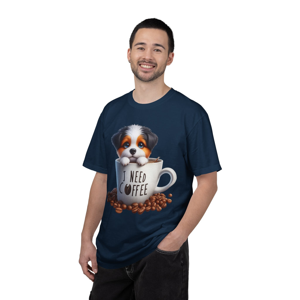 23 Tee - Powered by Coffee & Dog Hair Tee – Unisex Dog Lover Graphic T-Shirt