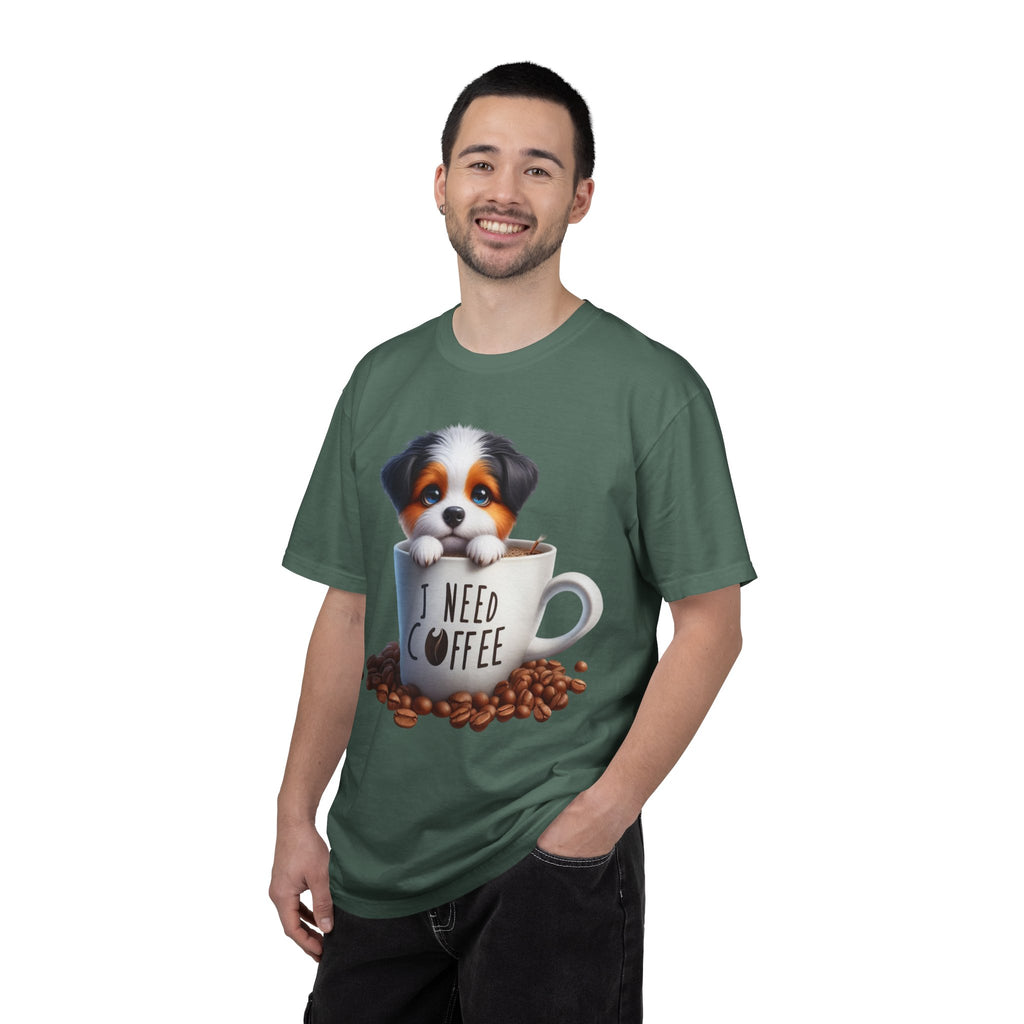23 Tee - Powered by Coffee & Dog Hair Tee – Unisex Dog Lover Graphic T-Shirt